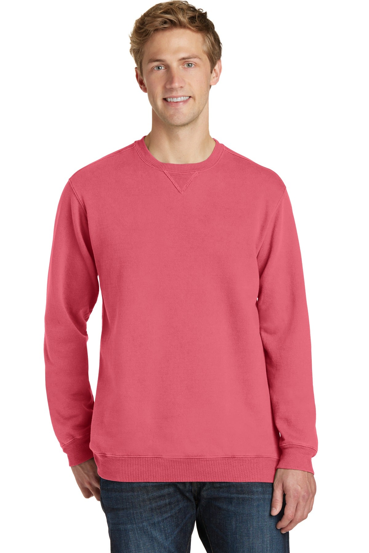 Port & Co™ Beach Wash® Garment-Dyed Crewneck Sweatshirt PC098