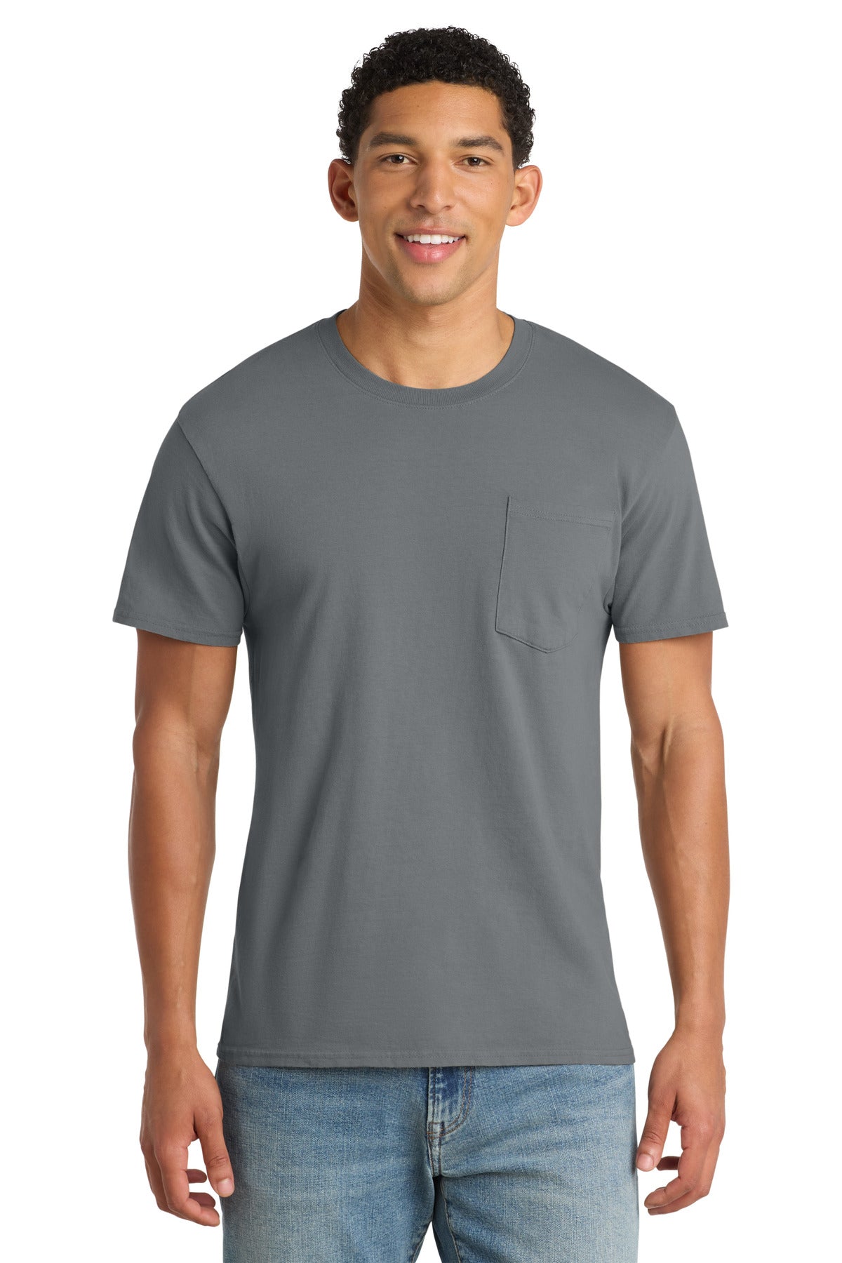 Port & Co™ Beach Wash® Garment-Dyed Pocket Tee.  PC099P