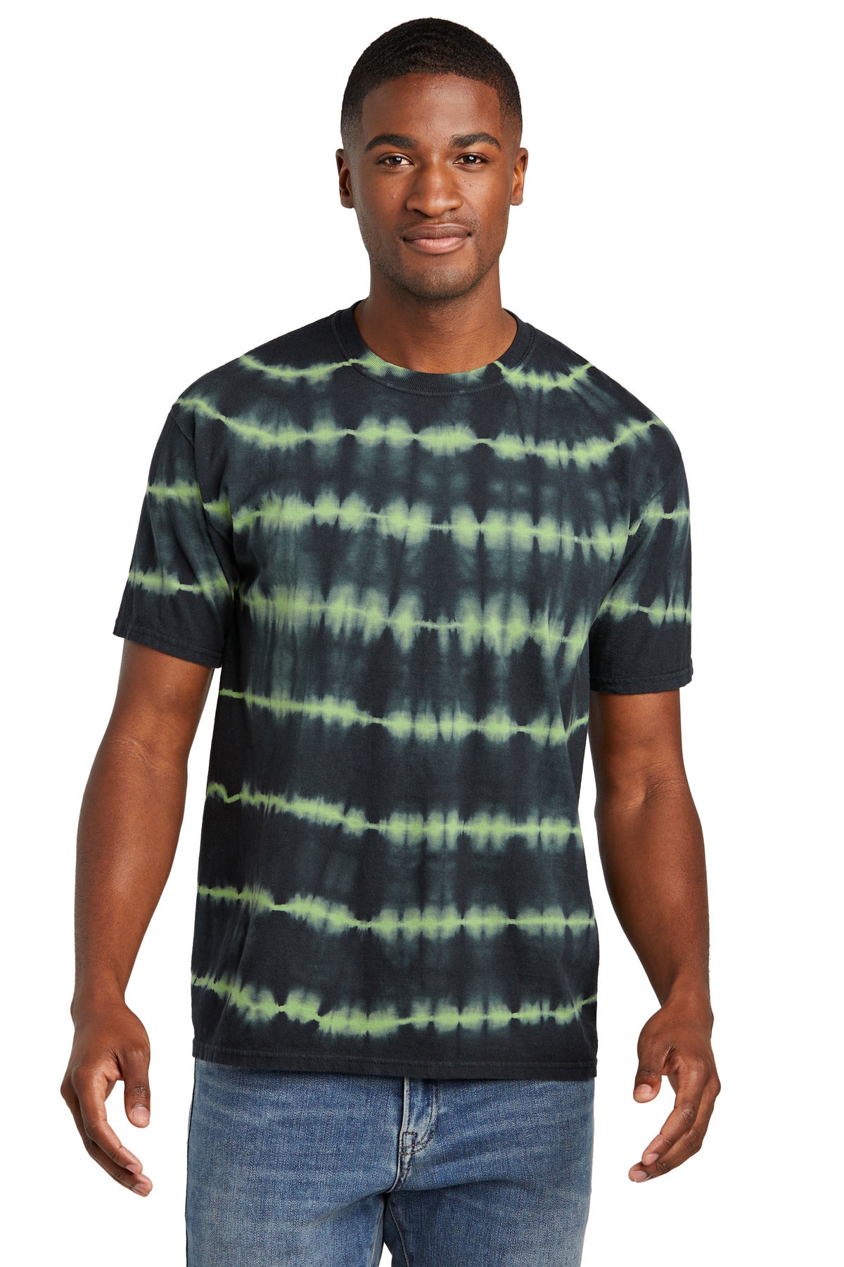 Port & Co™ Allover Stripe Tie-Dye Tee PC142