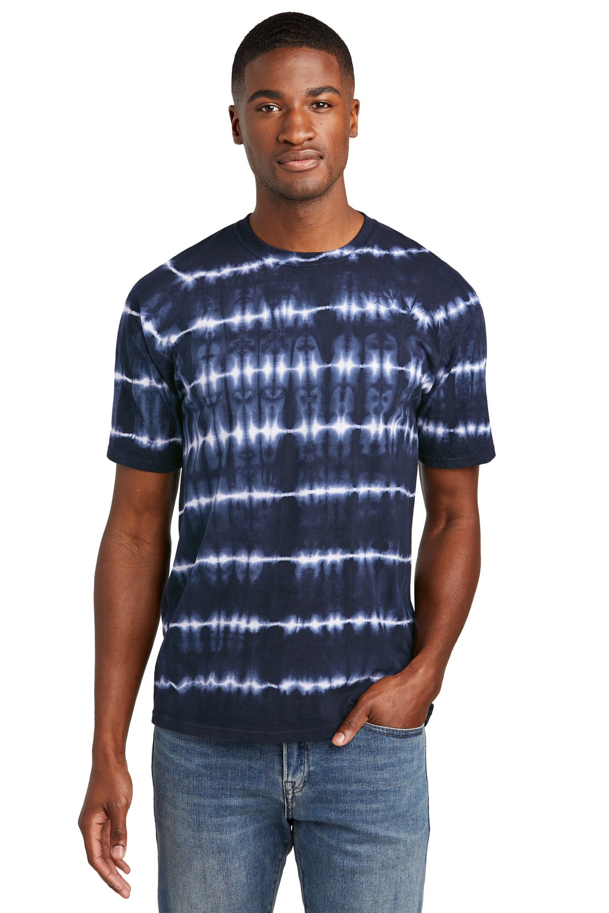 Port & Co™ Allover Stripe Tie-Dye Tee PC142