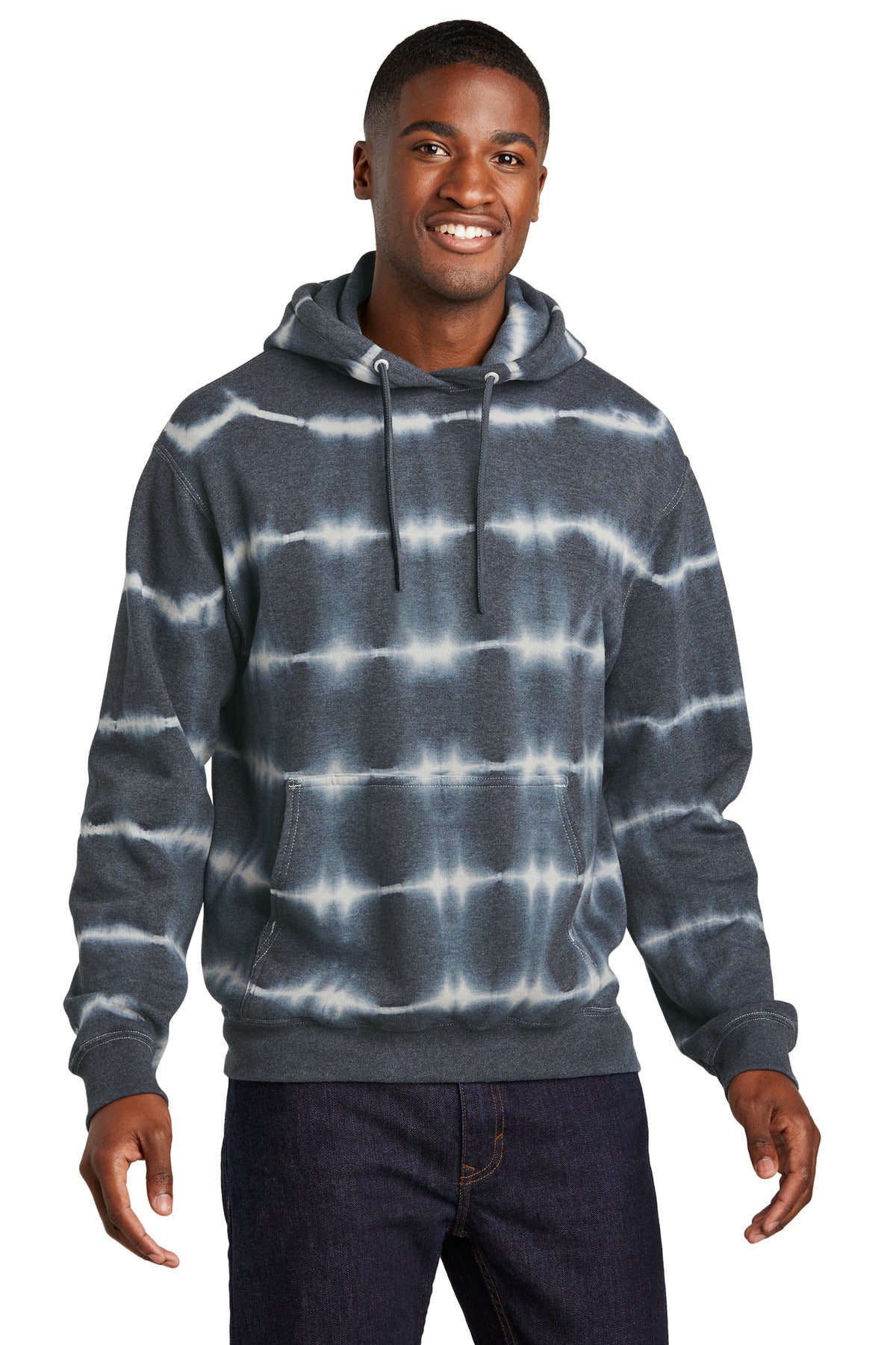 Port & Co™ Allover Stripe Tie-Dye Fleece PC143