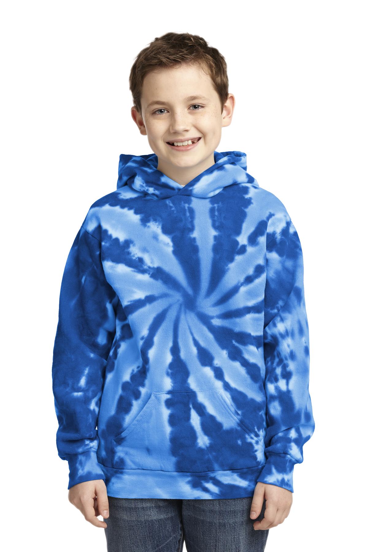 Port & Co™ Youth Tie-Dye Pullover Hooded Sweatshirt. PC146Y