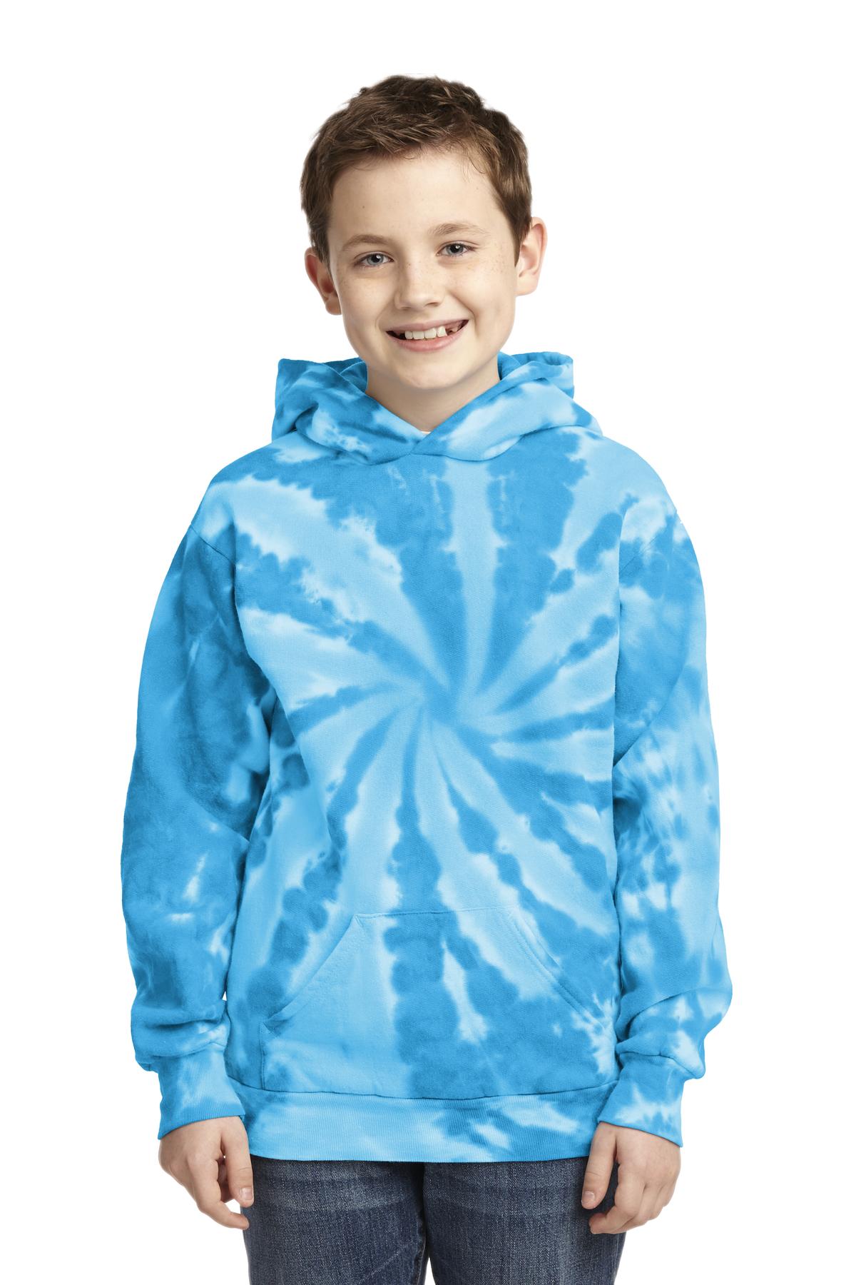 Port & Co™ Youth Tie-Dye Pullover Hooded Sweatshirt. PC146Y