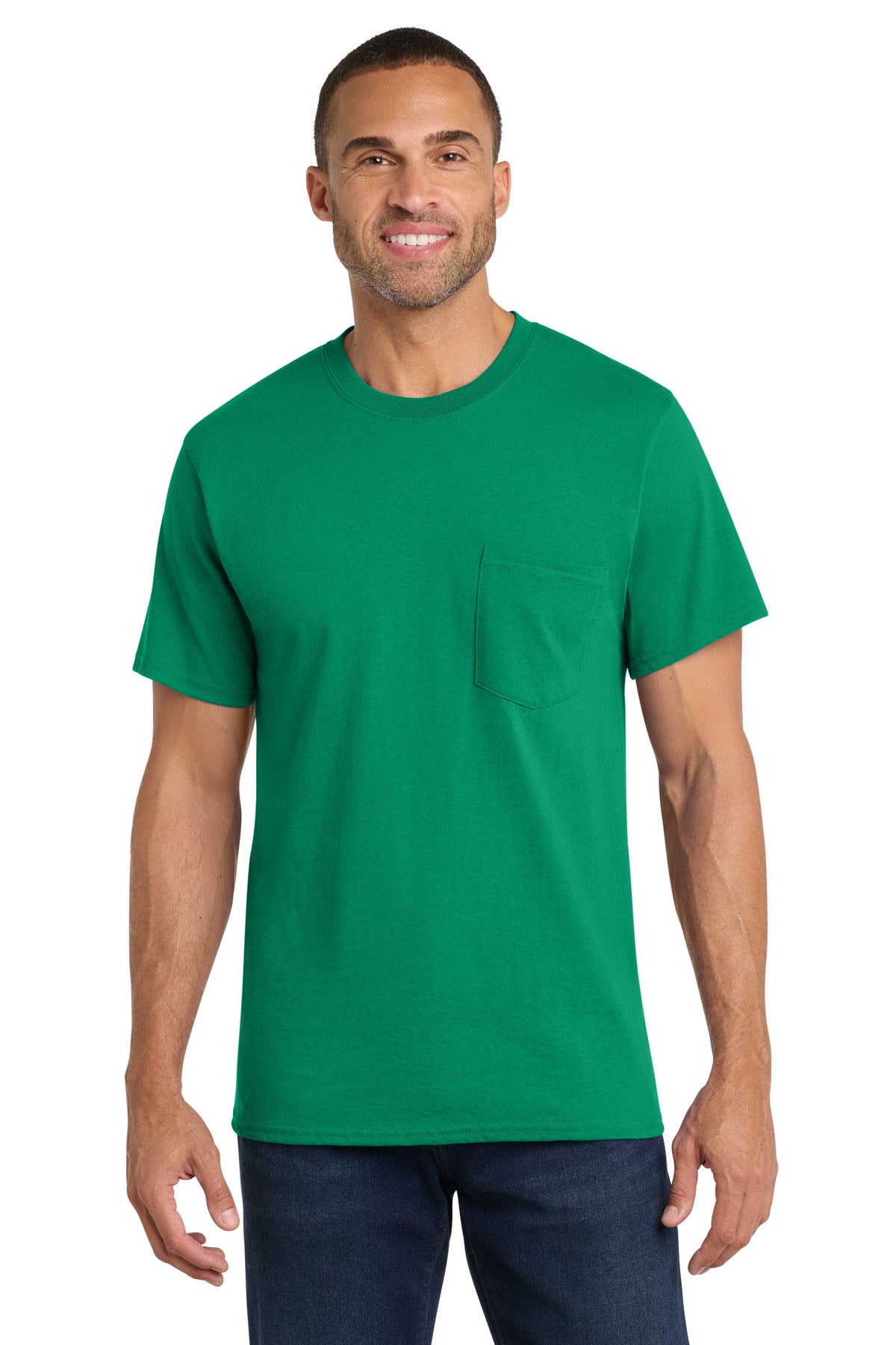 Port & Co™ Core Cotton Pocket Tee. PC54P