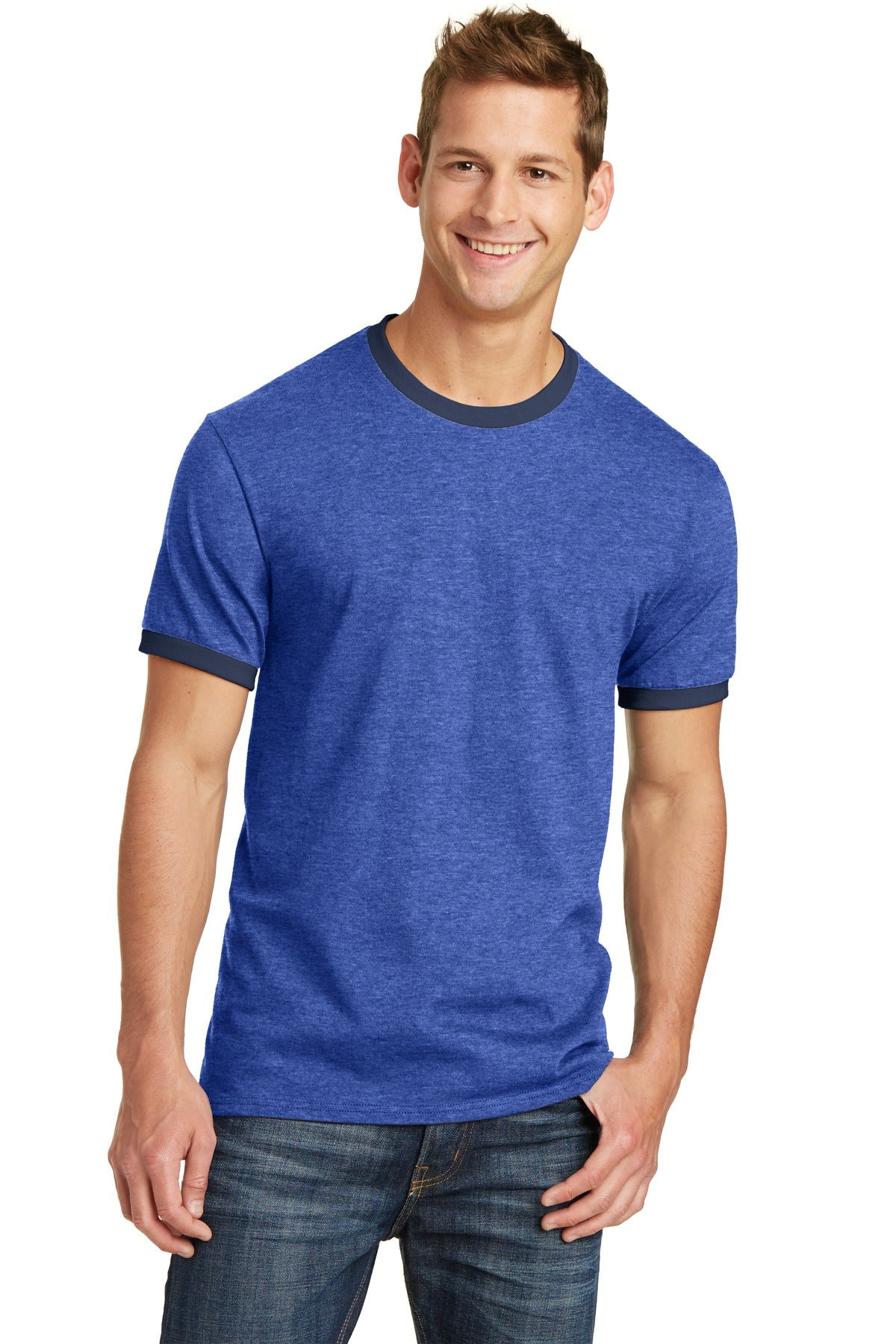 Port & Co™ Core Cotton Ringer Tee.  PC54R