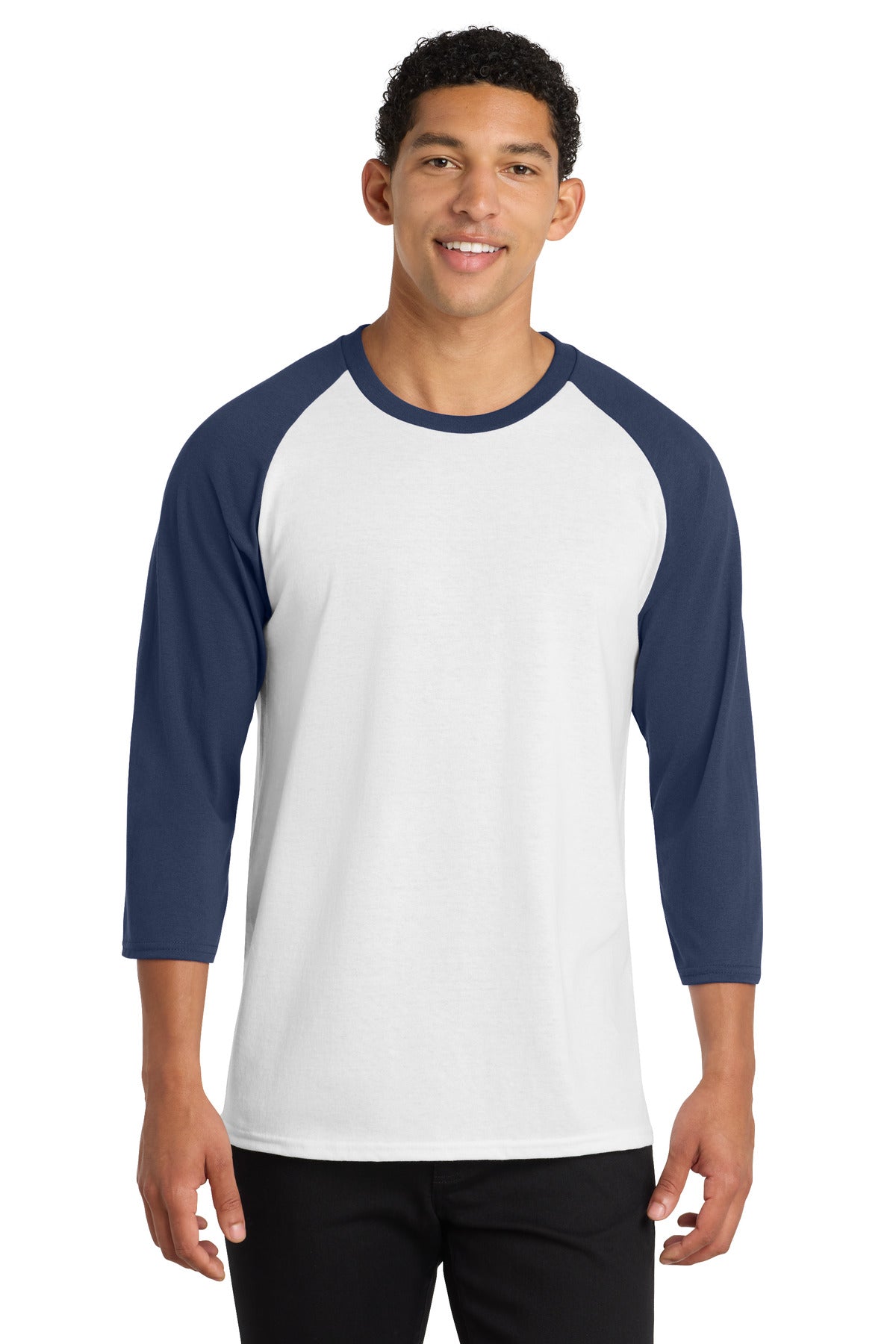 Port & Co™ Core Blend 3/4-Sleeve Raglan Tee. PC55RS
