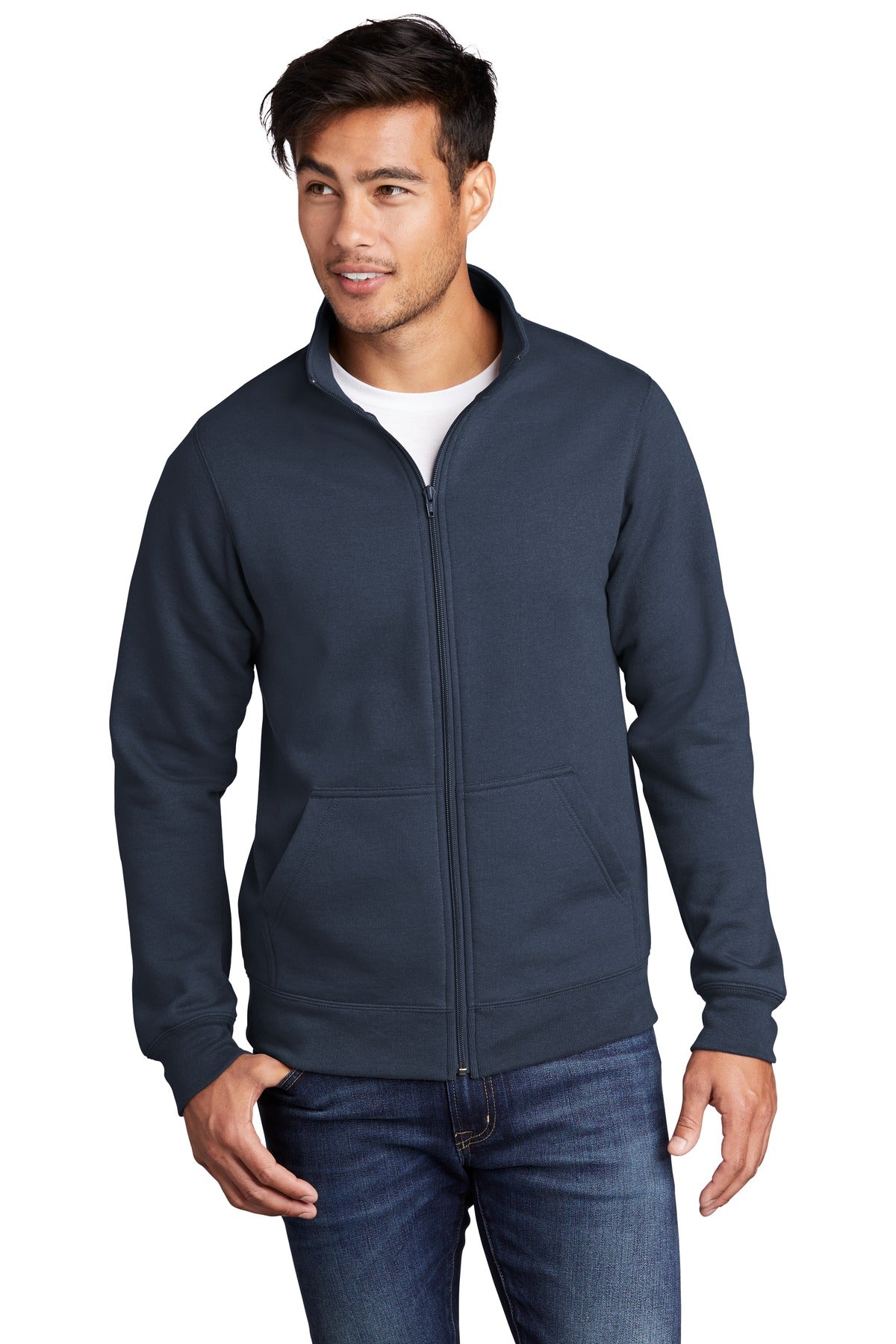 Port & Co™ Core Fleece Cadet Full-Zip Sweatshirt PC78FZ