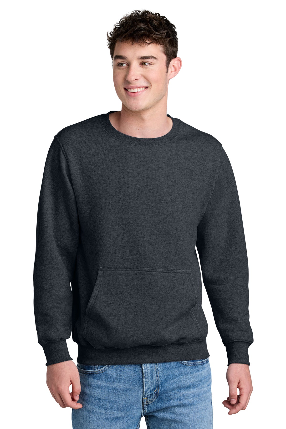 Port & Co™ Core Fleece Crewneck Pocket Sweatshirt PC78PKT