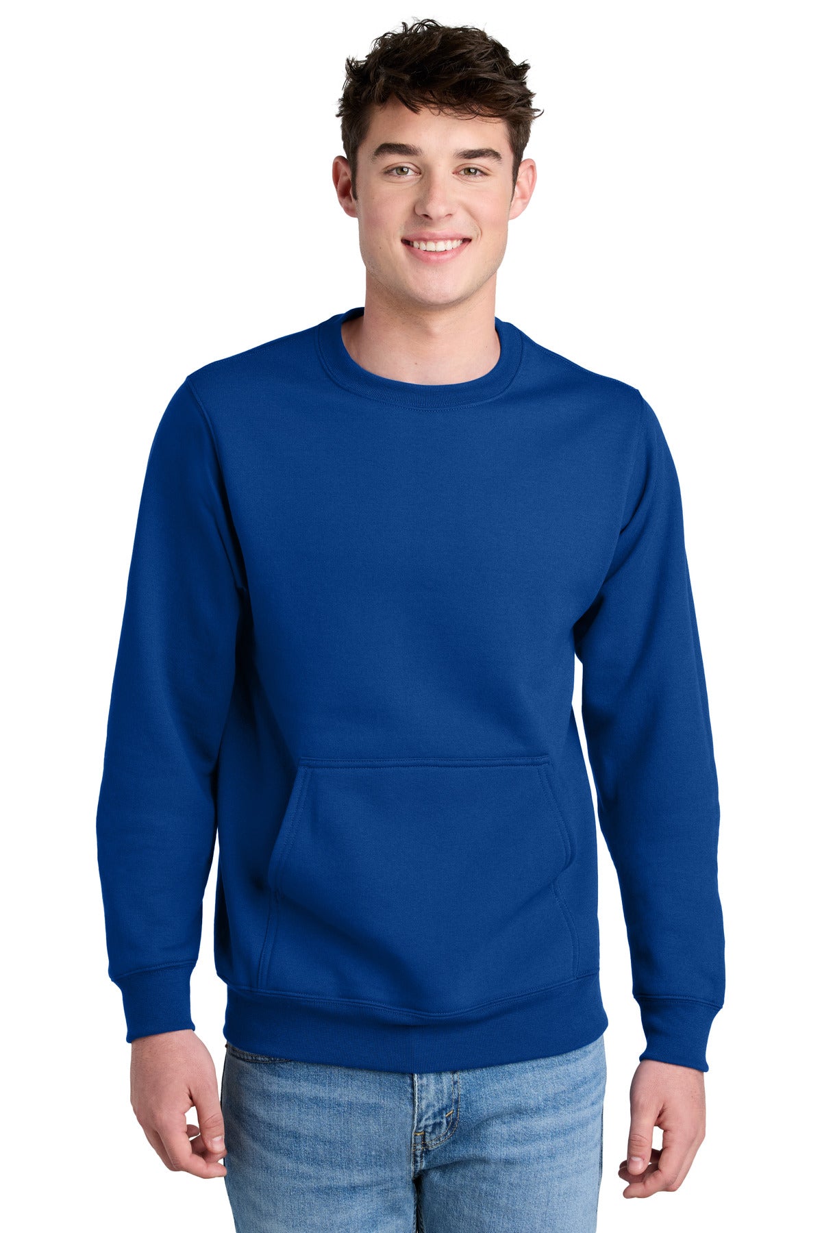 Port & Co™ Core Fleece Crewneck Pocket Sweatshirt PC78PKT