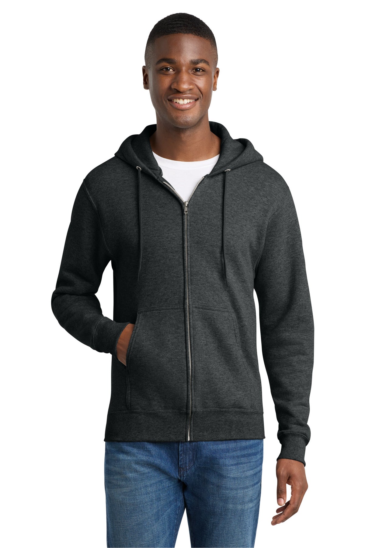 Port & Co™ Core Fleece Full-Zip Hooded Sweatshirt. PC78ZH