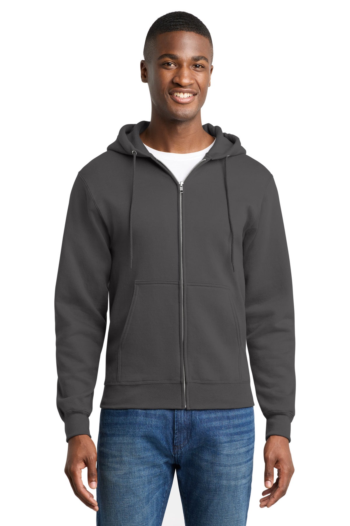 Port & Co™ Core Fleece Full-Zip Hooded Sweatshirt. PC78ZH