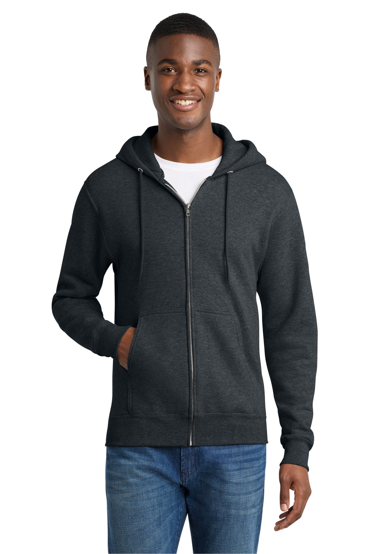 Port & Co™ Core Fleece Full-Zip Hooded Sweatshirt. PC78ZH