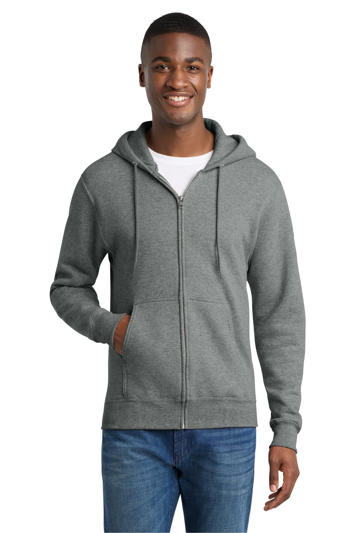 Port & Co™ Core Fleece Full-Zip Hooded Sweatshirt. PC78ZH