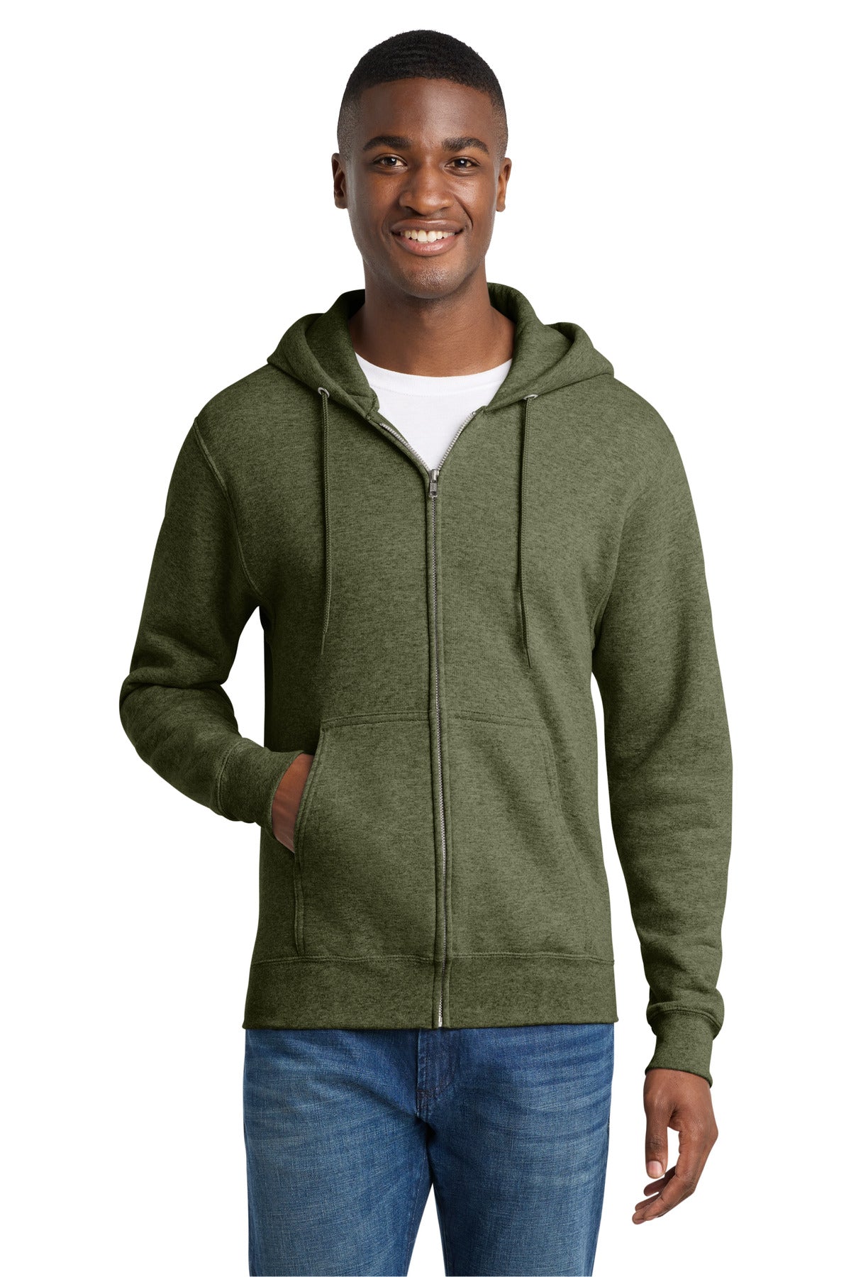 Port & Co™ Core Fleece Full-Zip Hooded Sweatshirt. PC78ZH