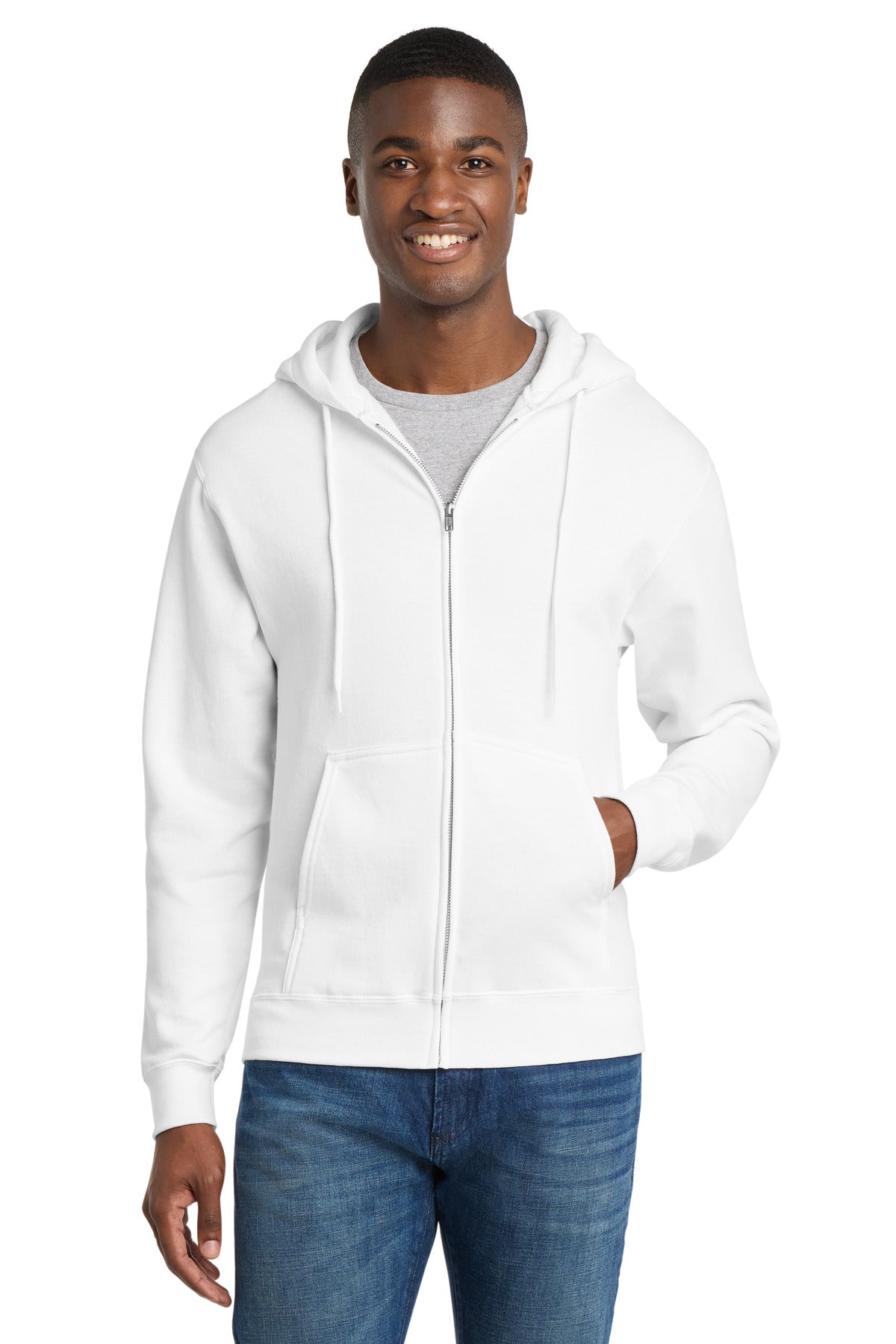 Port & Co™ Core Fleece Full-Zip Hooded Sweatshirt. PC78ZH