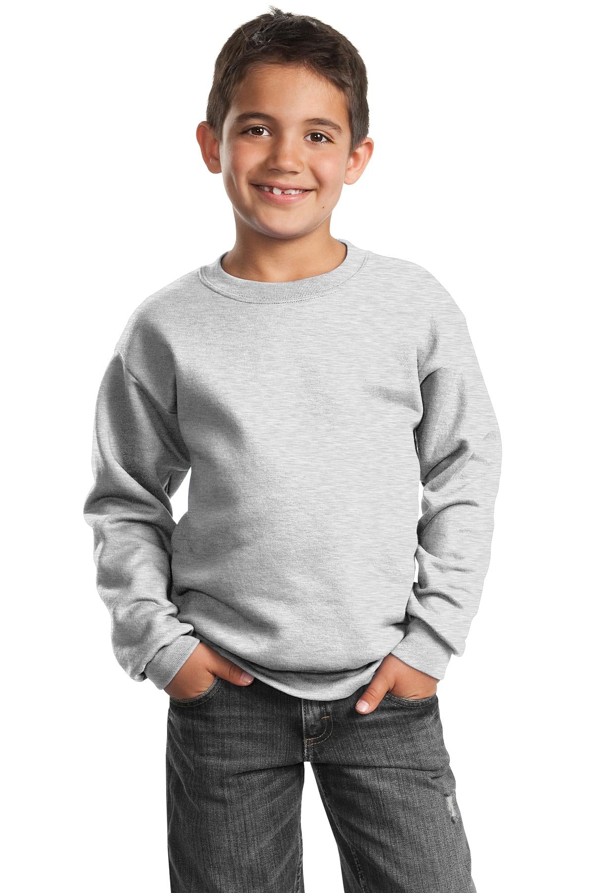 Port & Co™ Youth Core Fleece Crewneck Sweatshirt.  PC90Y