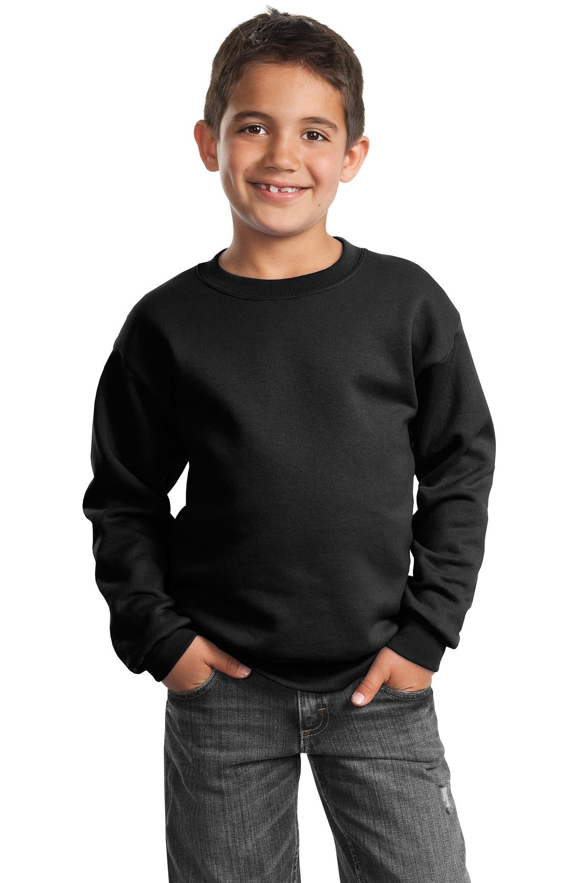 Port & Co™ Youth Core Fleece Crewneck Sweatshirt.  PC90Y