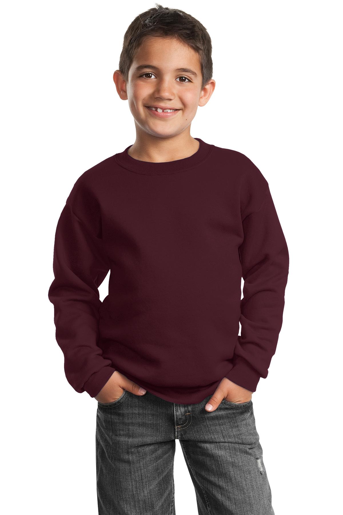 Port & Co™ Youth Core Fleece Crewneck Sweatshirt.  PC90Y