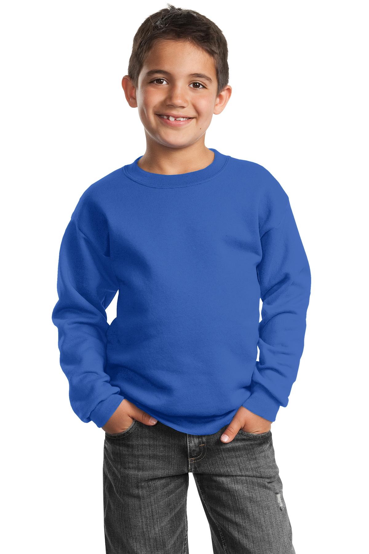 Port & Co™ Youth Core Fleece Crewneck Sweatshirt.  PC90Y