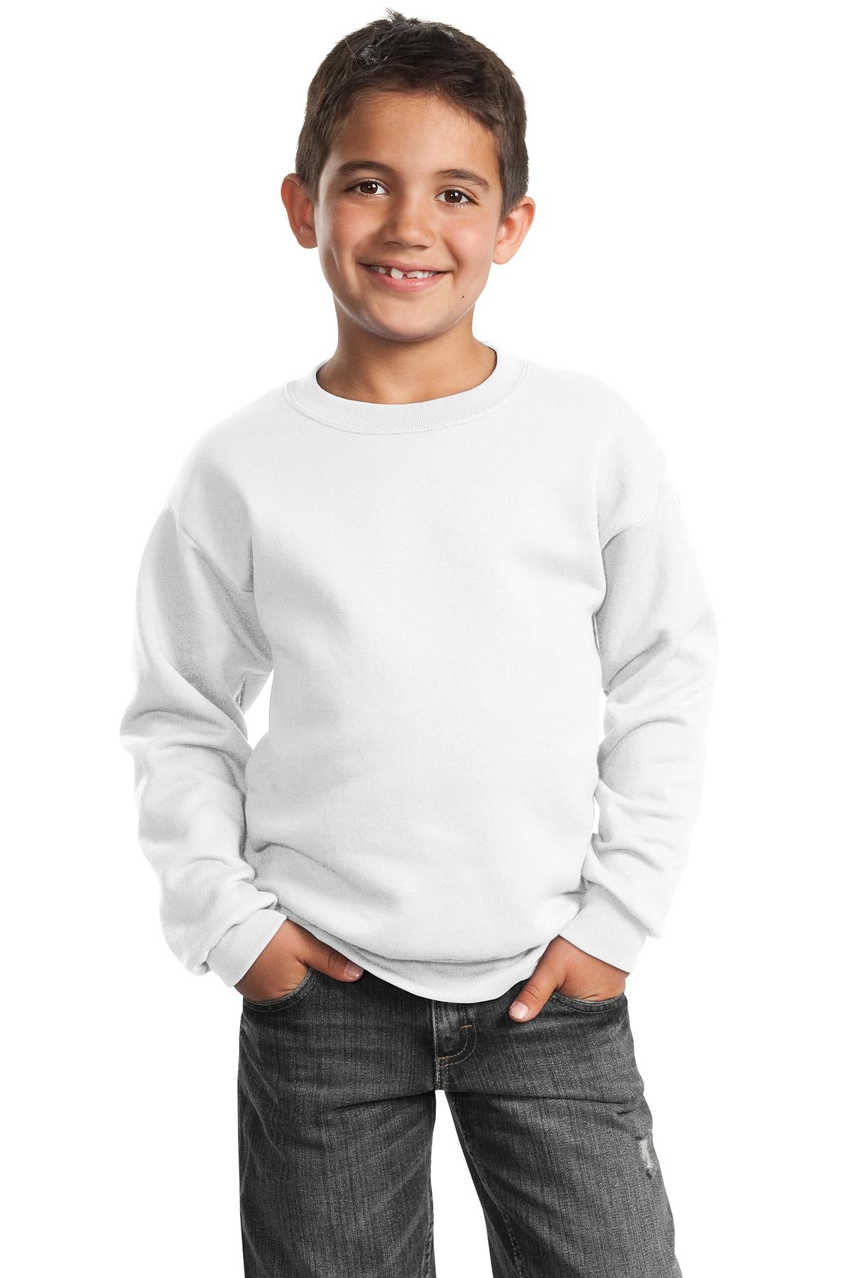 Port & Co™ Youth Core Fleece Crewneck Sweatshirt.  PC90Y