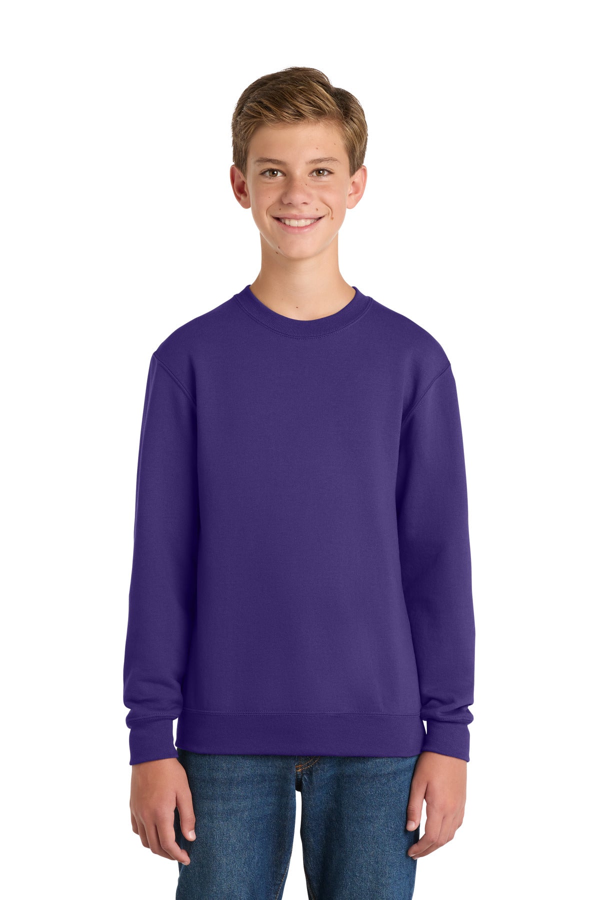 Port & Co™ Youth Core Fleece Crewneck Sweatshirt.  PC90Y