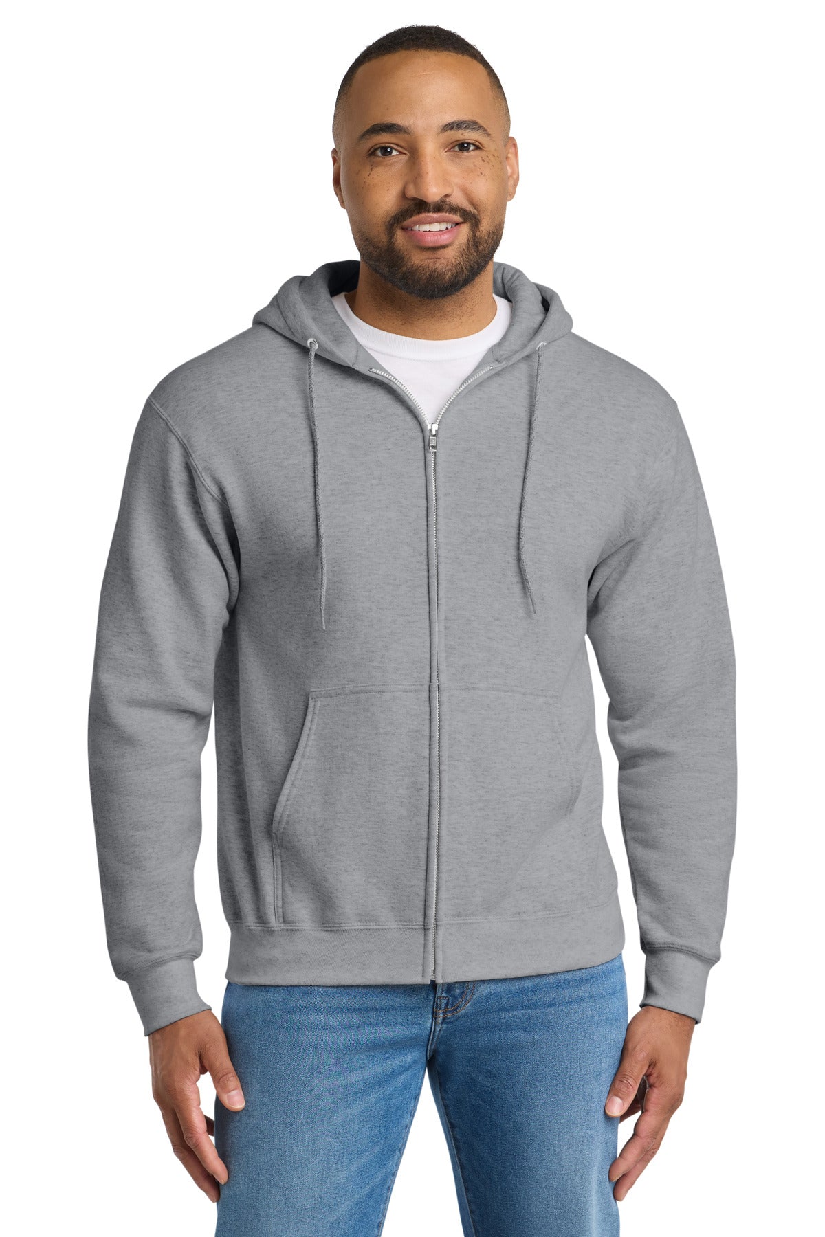 Port & Co™ Tall Essential Fleece Full-Zip Hooded Sweatshirt. PC90ZHT