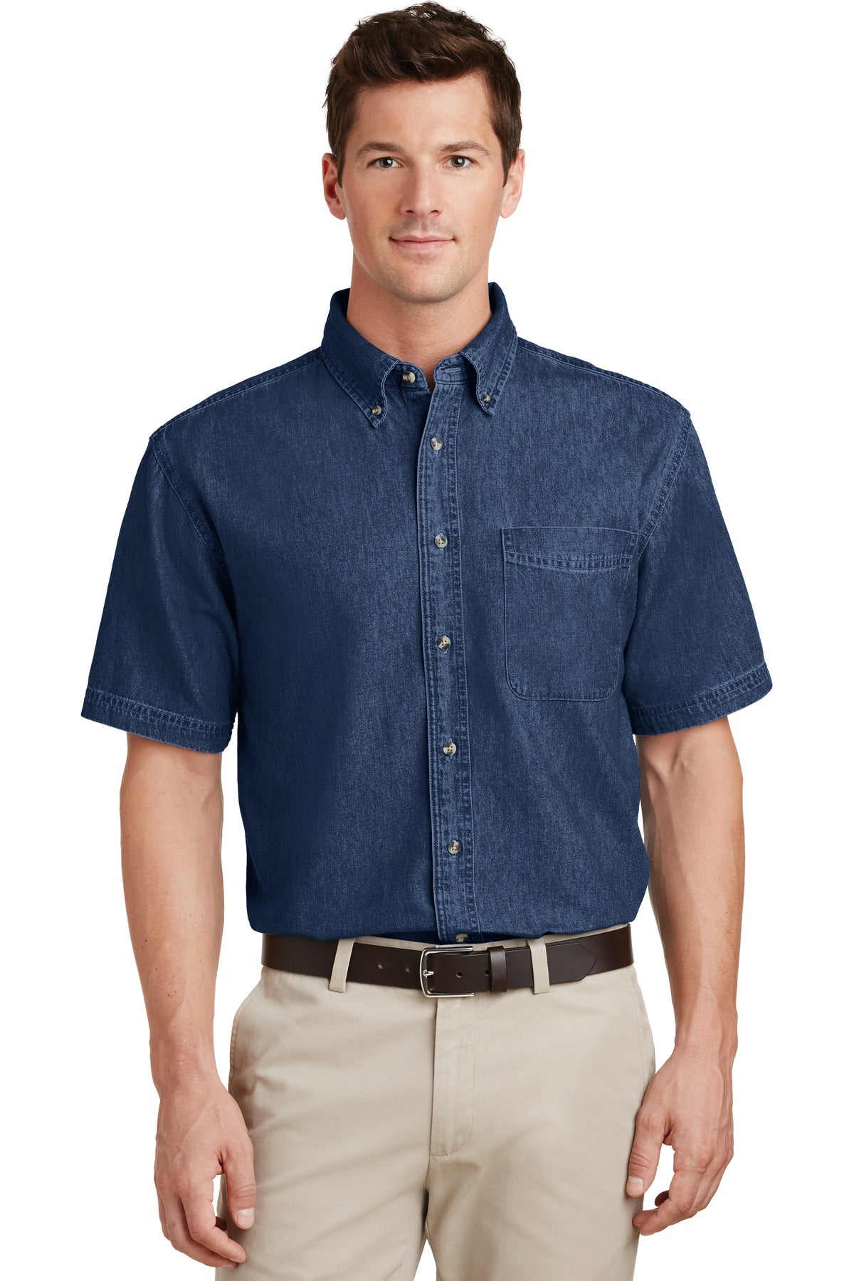 Port & Co™ Short Sleeve Value Denim Shirt. SP11