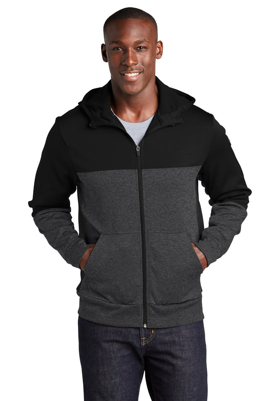 Sport-Tek® Tech Fleece Colorblock Full-Zip Hooded Jacket. ST245
