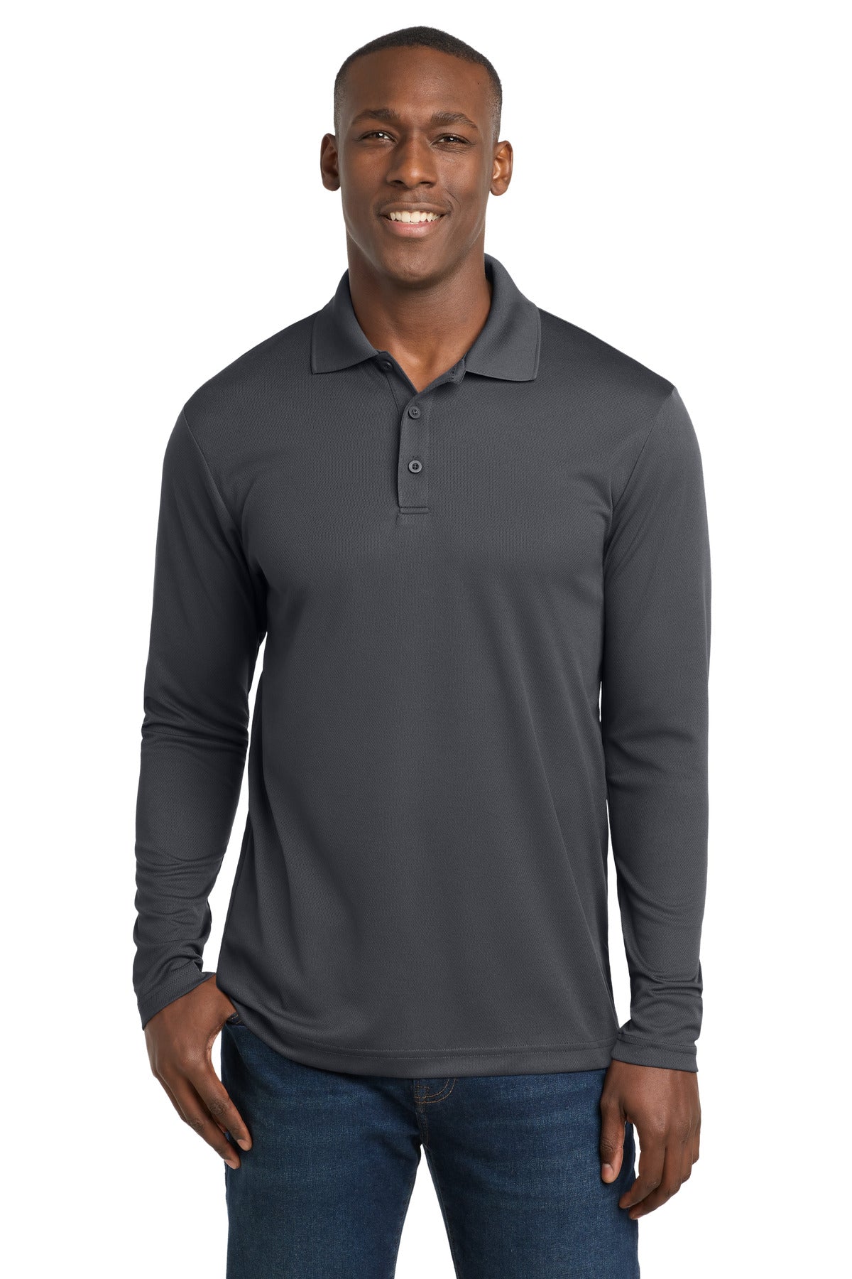 Sport-Tek ® PosiCharge ® RacerMesh ® Long Sleeve Polo. ST640LS