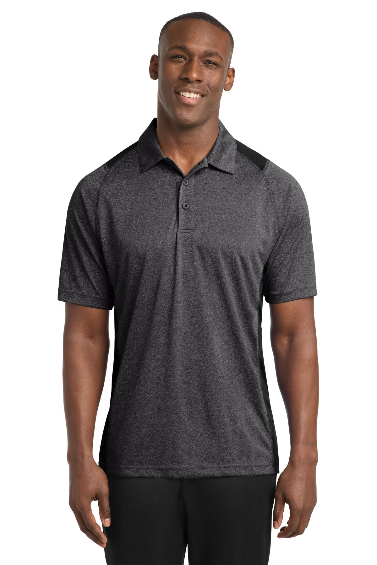 Sport-Tek® Heather Colorblock Contender™ Polo. ST665