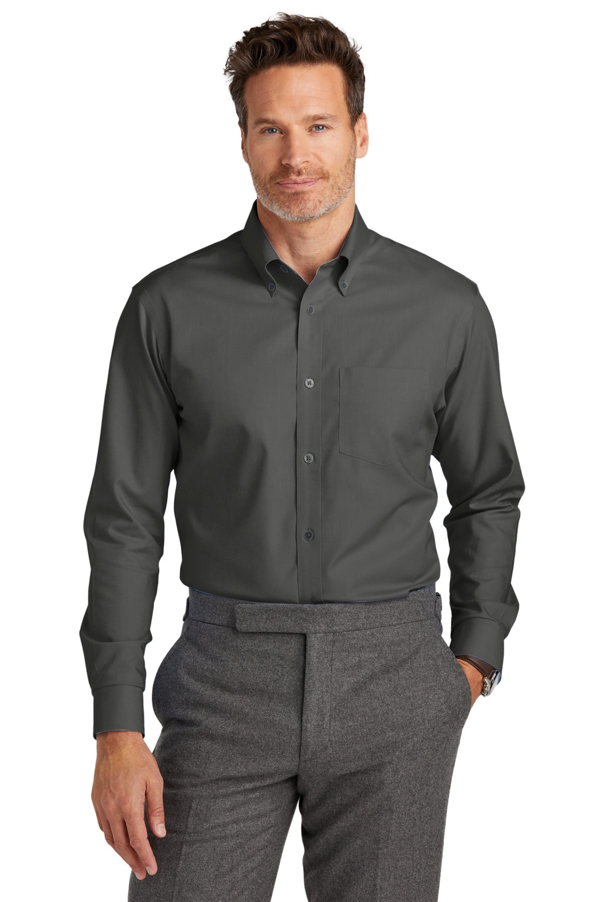 Brooks Brothers® Tall Wrinkle-Free Stretch Nailhead Shirt TBB18002