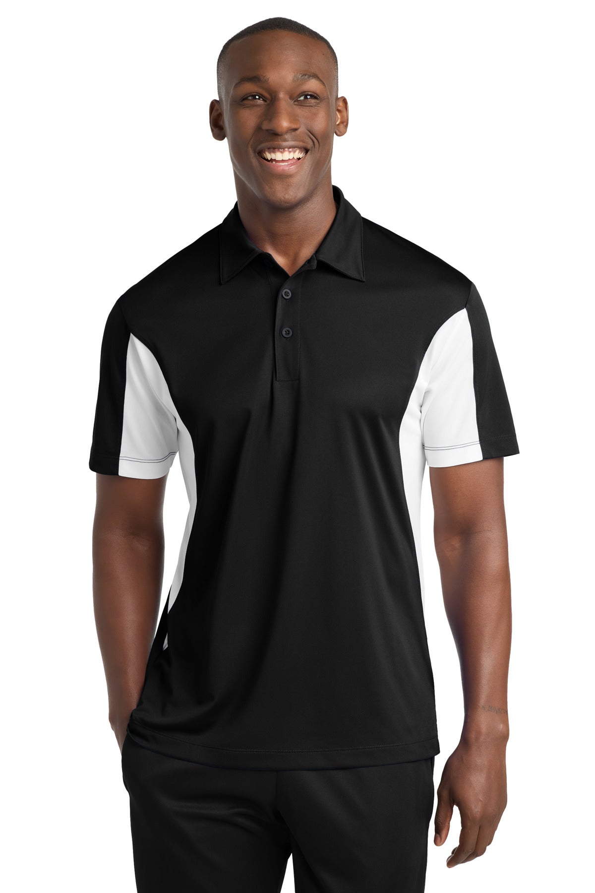 Sport-Tek® Tall Side Blocked Micropique Sport-Wick® Polo. TST655