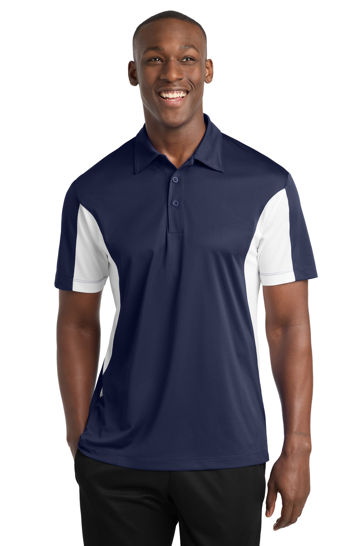 Sport-Tek® Tall Side Blocked Micropique Sport-Wick® Polo. TST655