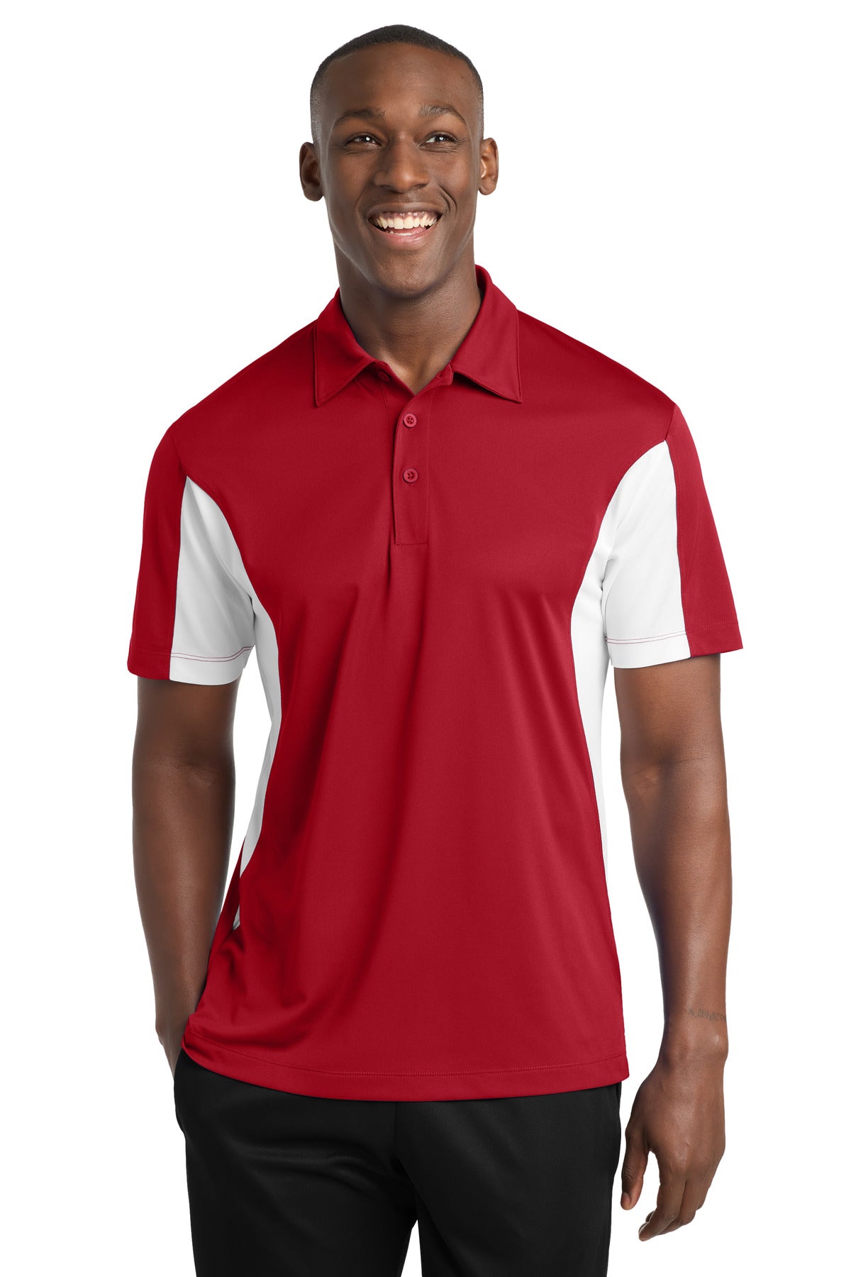 Sport-Tek® Tall Side Blocked Micropique Sport-Wick® Polo. TST655
