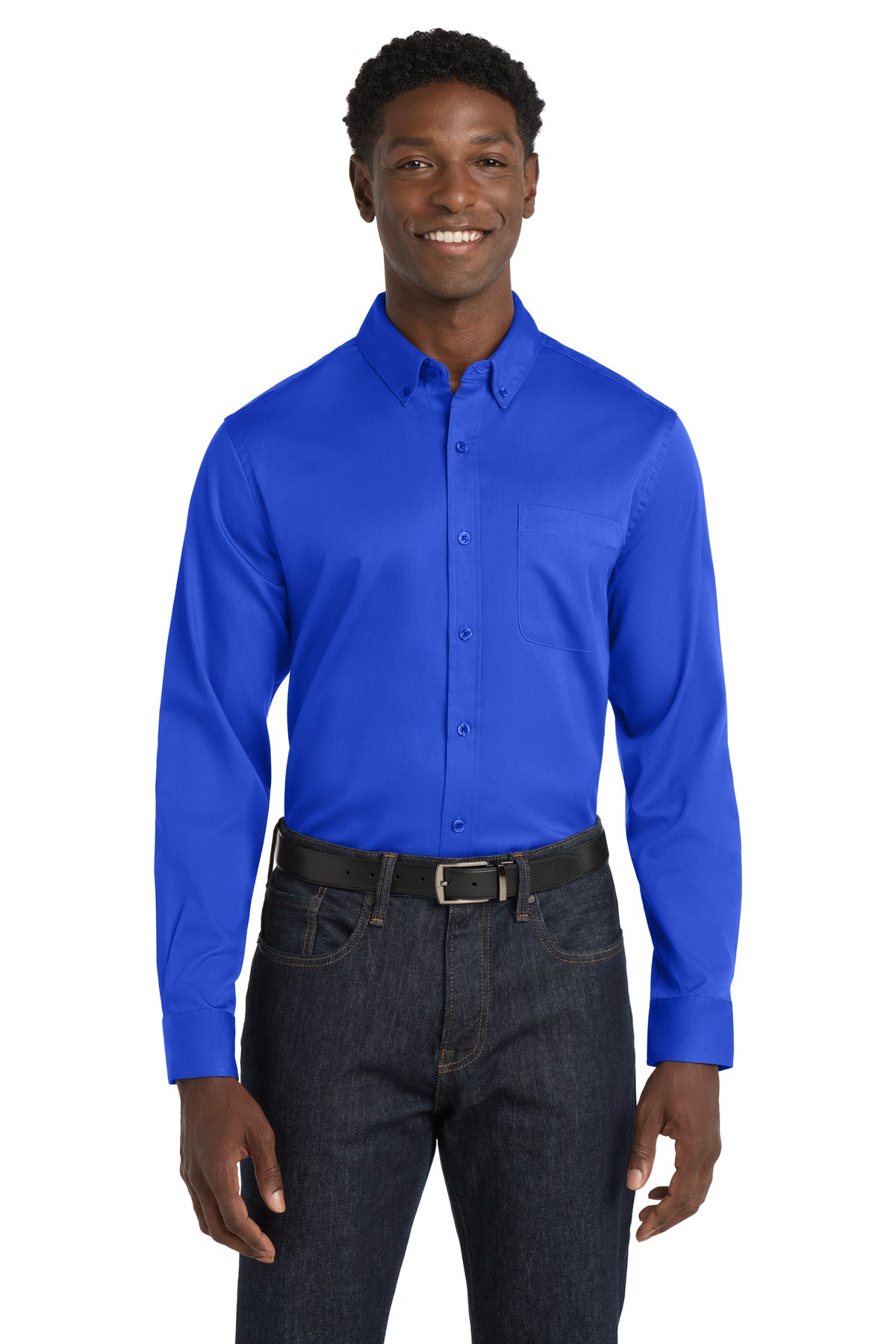 Port Authority® Long Sleeve SuperPro React™ Twill Shirt. W808
