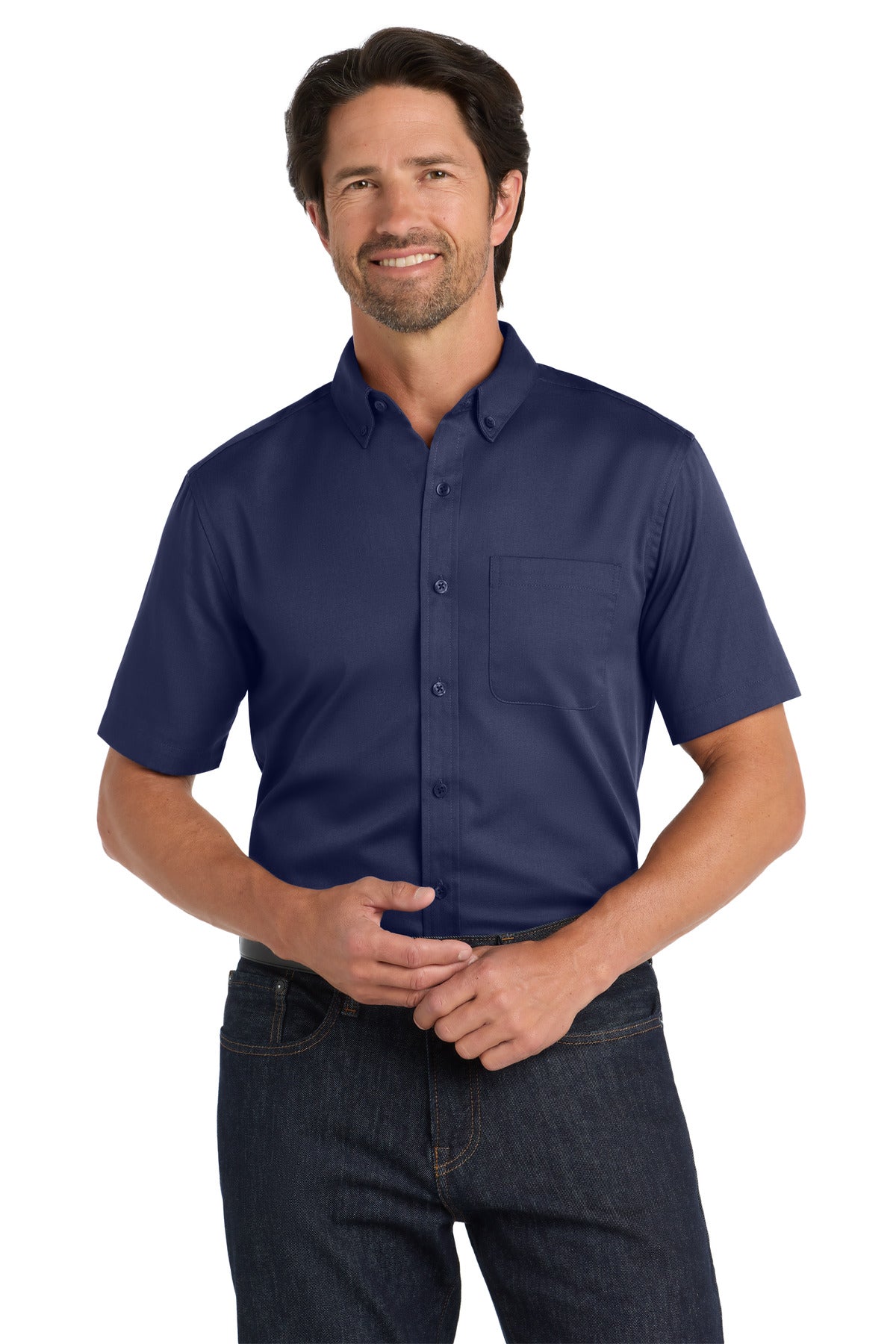 Port Authority® Short Sleeve SuperPro React™ Twill Shirt. W809