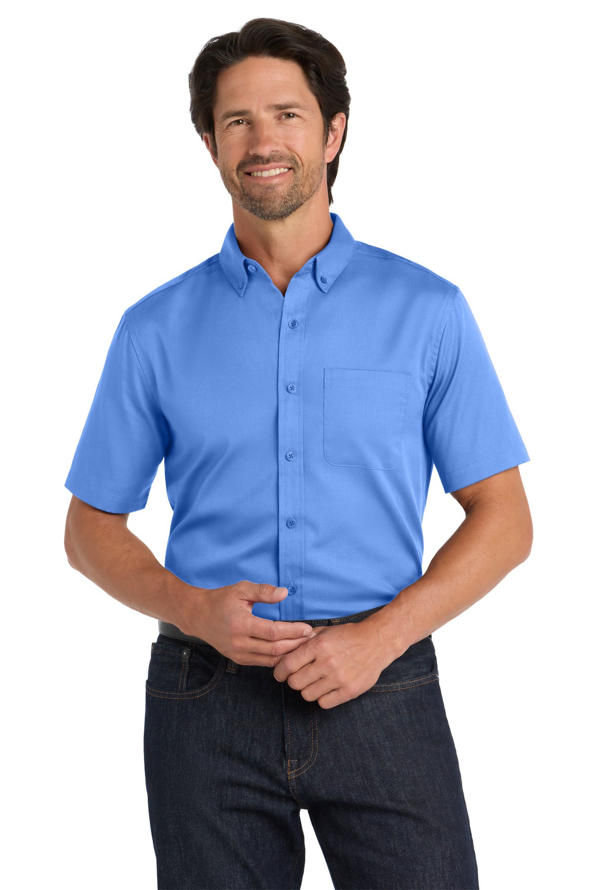 Port Authority® Short Sleeve SuperPro React™ Twill Shirt. W809