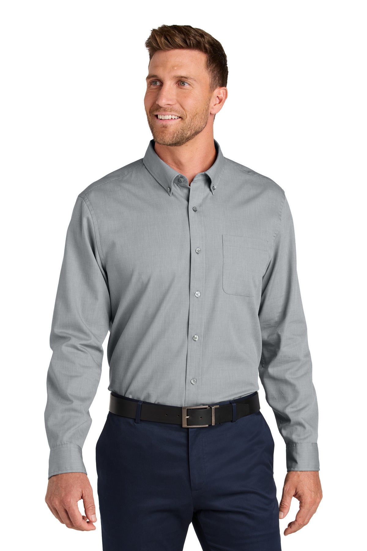 Port Authority® Long Sleeve Nailhead Easy Care Shirt W816