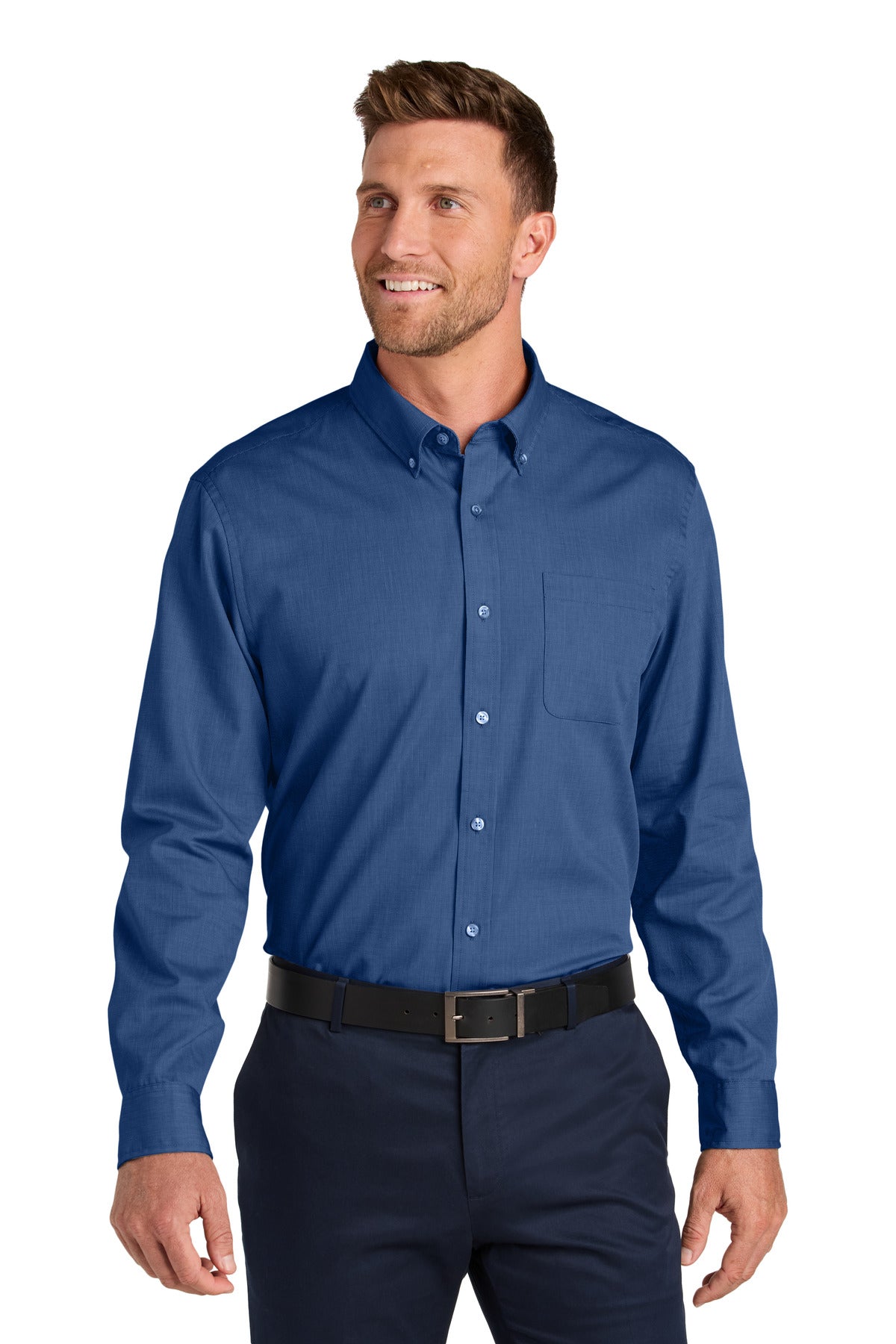 Port Authority® Long Sleeve Nailhead Easy Care Shirt W816