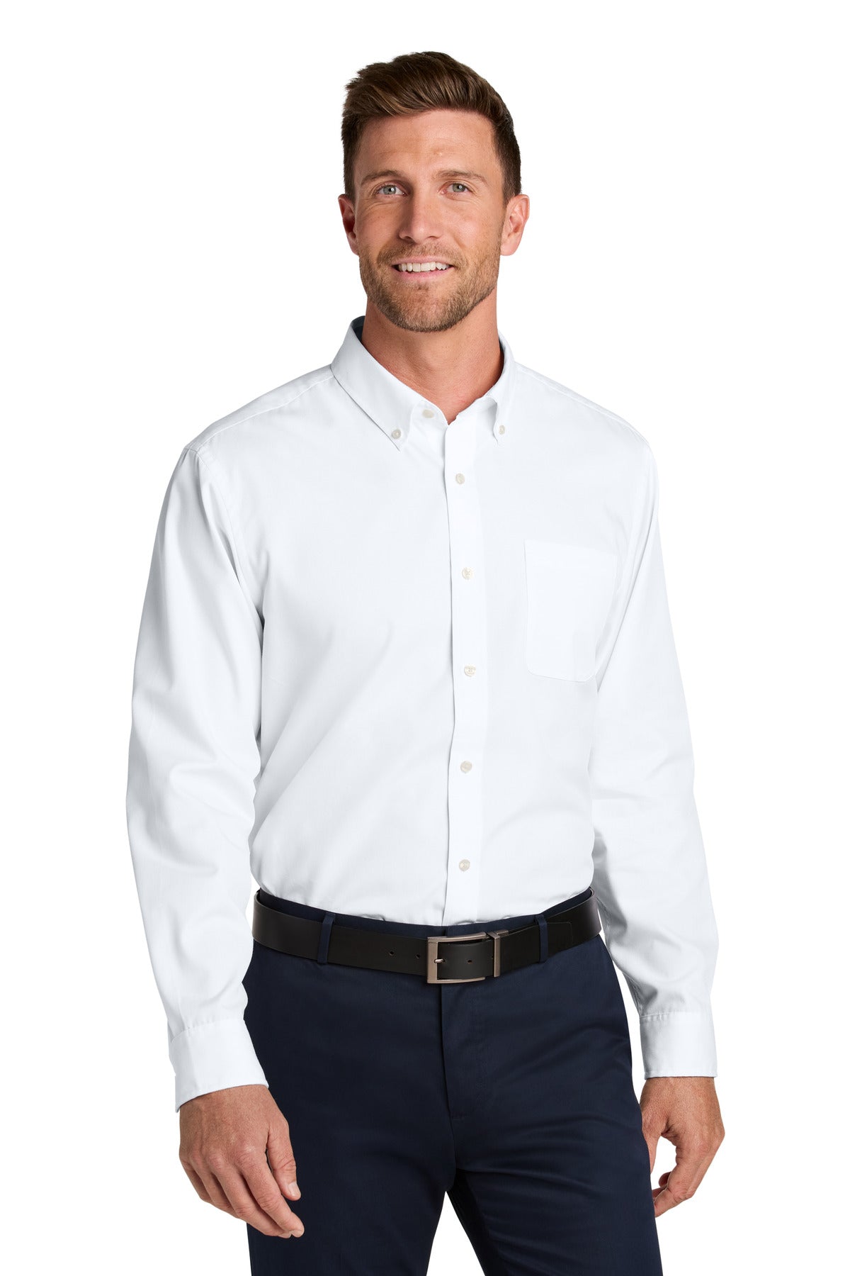 Port Authority® Long Sleeve Nailhead Easy Care Shirt W816