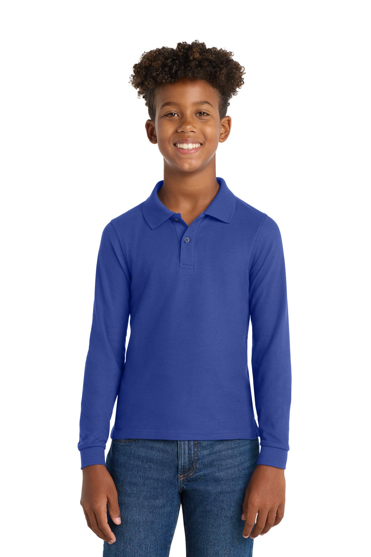 Port Authority® Youth Long Sleeve Silk Touch™ Polo.  Y500LS