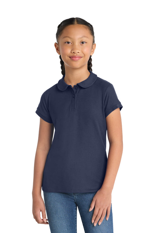 Port Authority® Girls Silk Touch™ Peter Pan Collar Polo. YG503