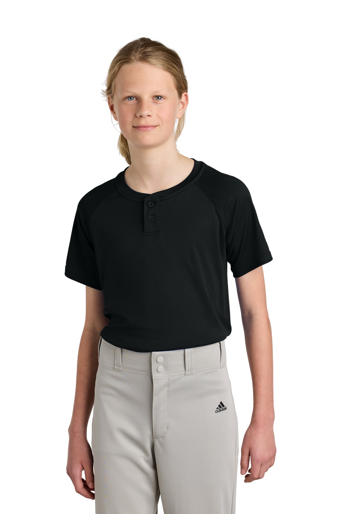 Sport-Tek® Youth PosiCharge® Competitor™ 2-Button Henley YST359