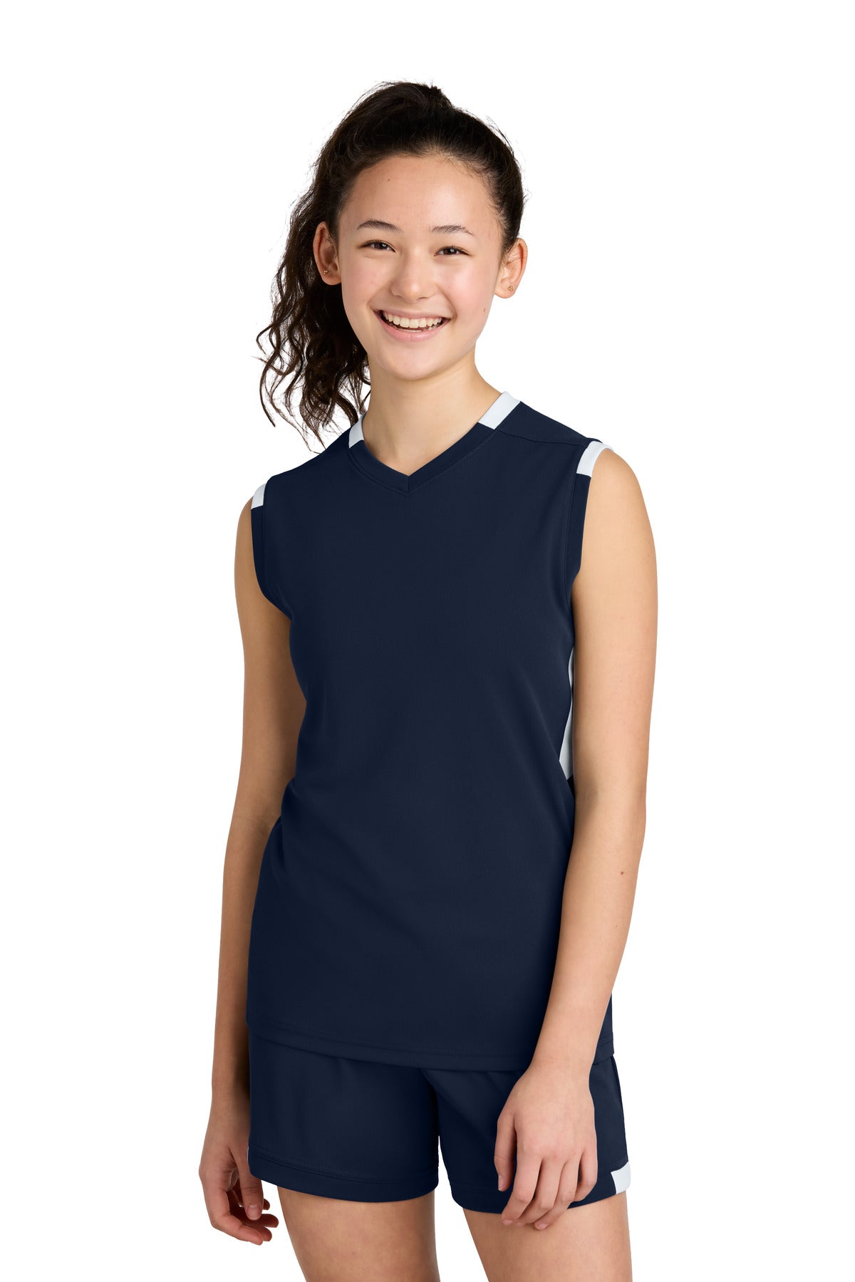 Sport-Tek® Youth Club Sleeveless V-Neck YST441