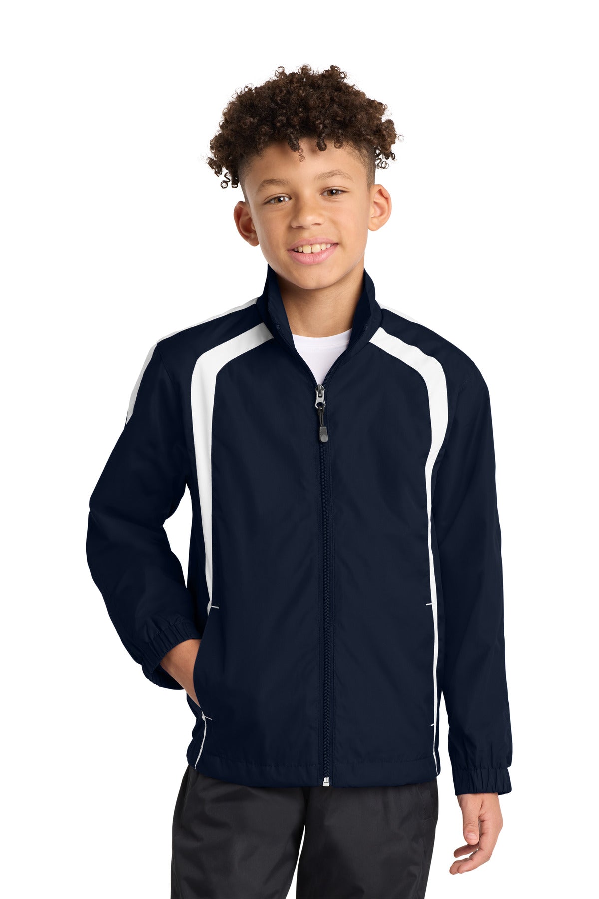 Sport-Tek® Youth Colorblock Raglan Jacket. YST60
