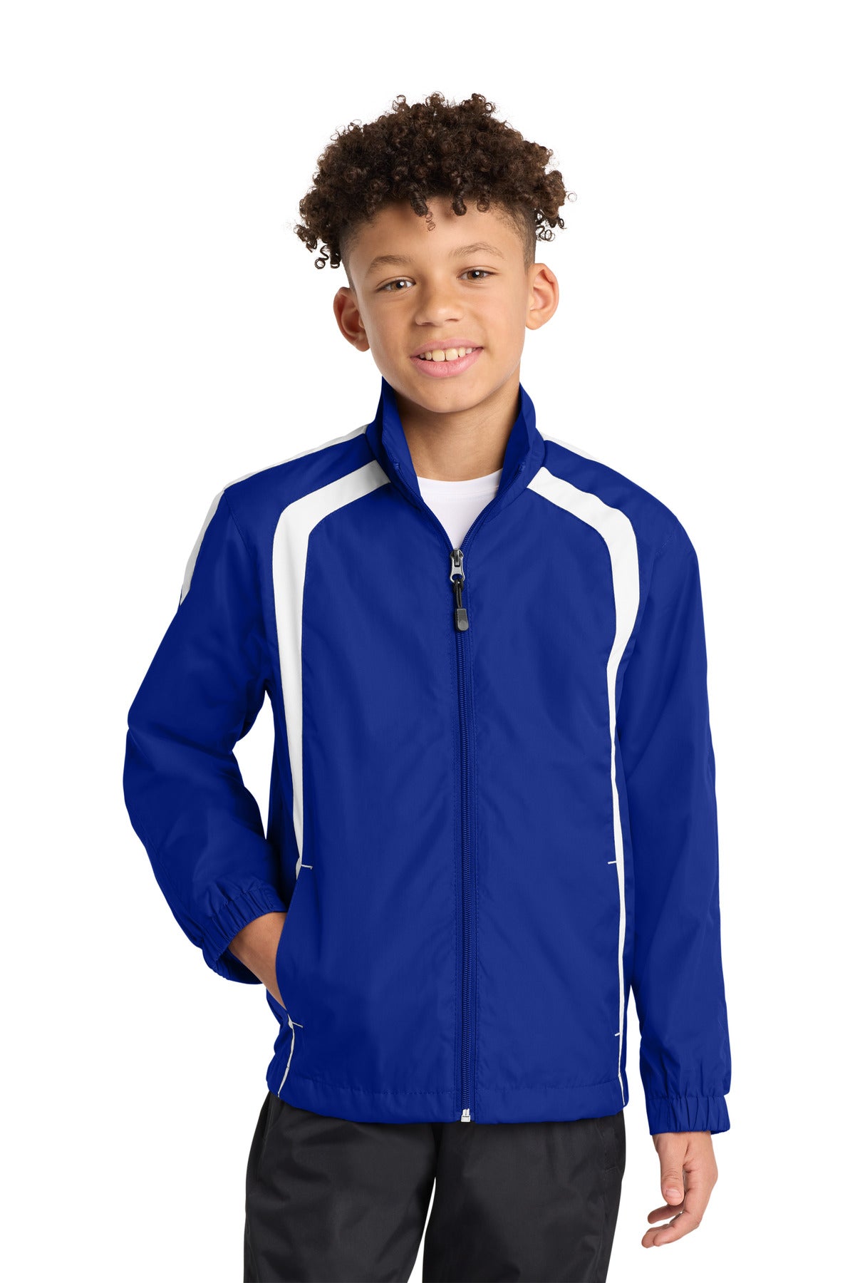 Sport-Tek® Youth Colorblock Raglan Jacket. YST60