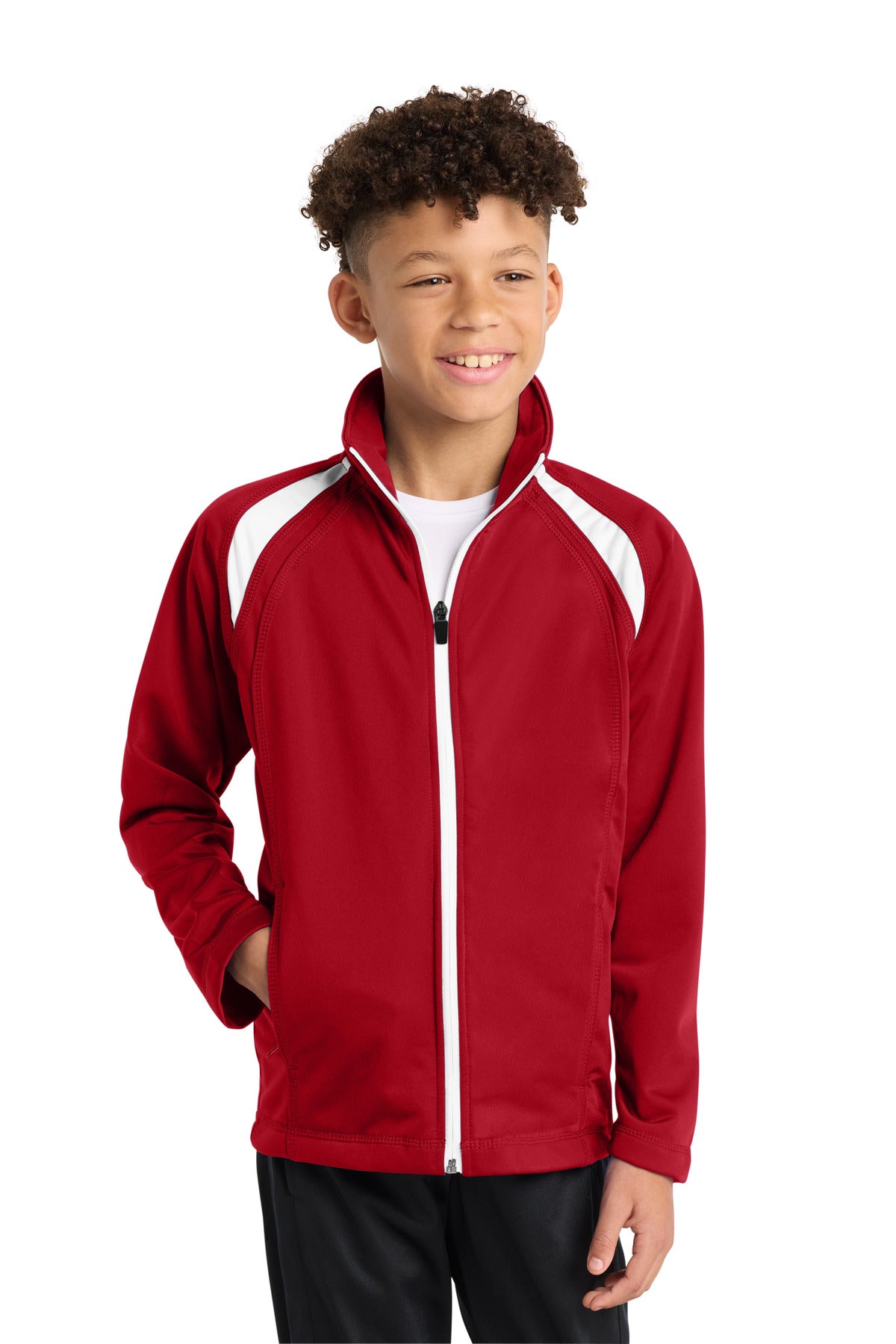 Sport-Tek® Youth Tricot Track Jacket. YST90