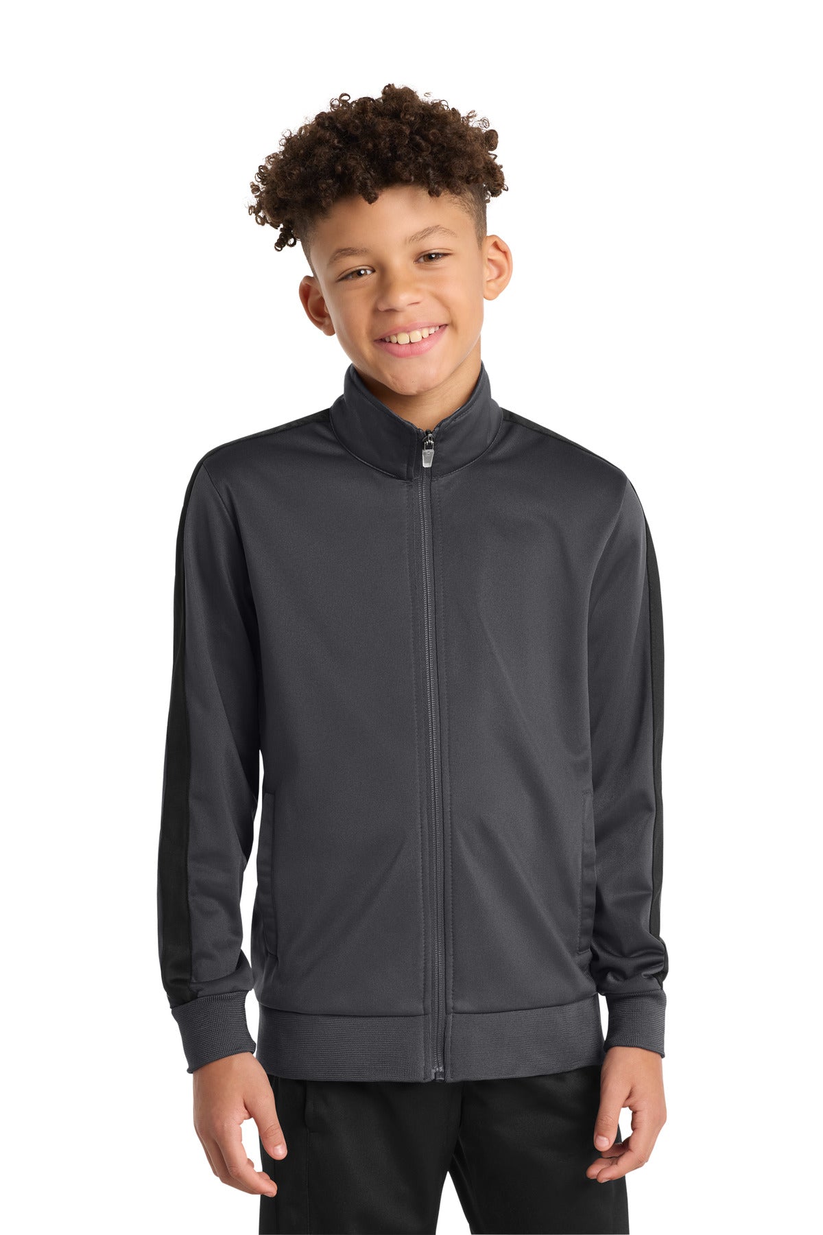 Sport-Tek ® Youth Tricot Sleeve Stripe Track Jacket. YST94