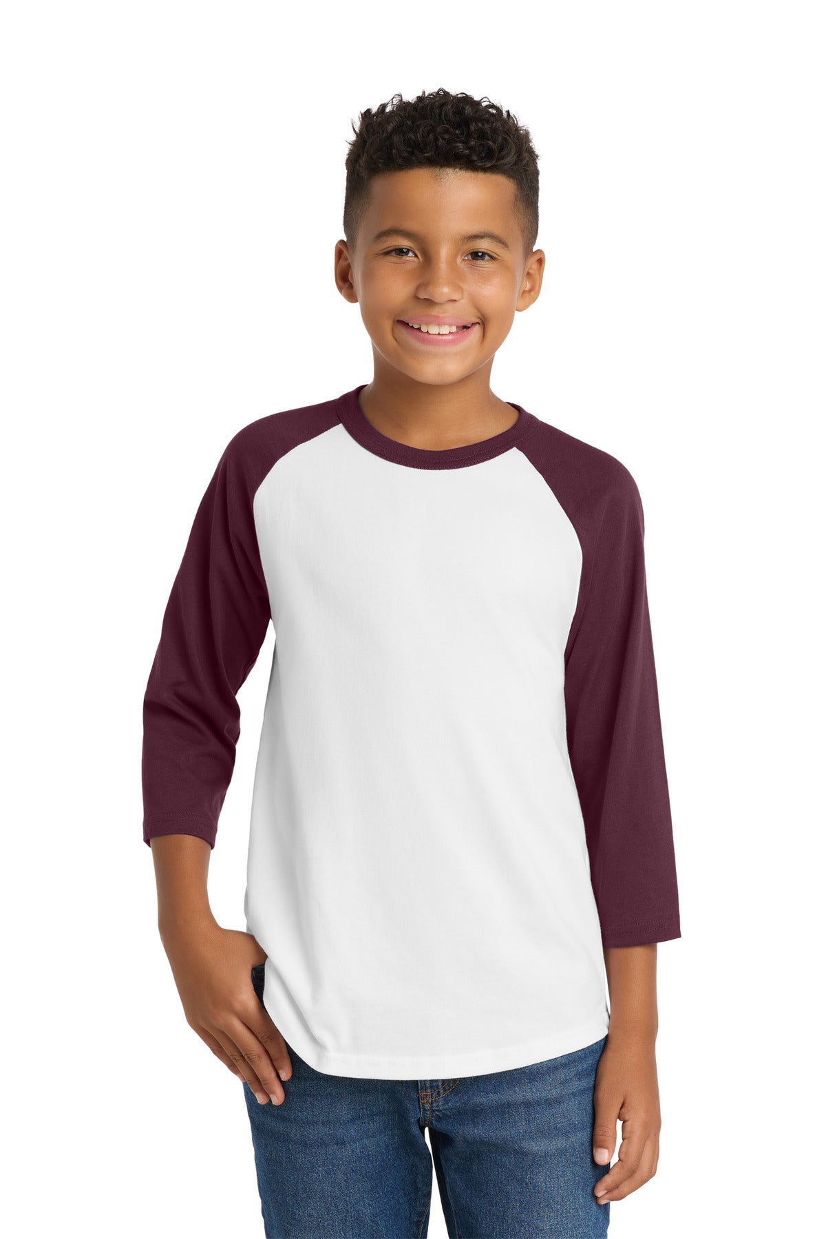 Sport-Tek® Youth Colorblock Raglan Jersey.  YT200